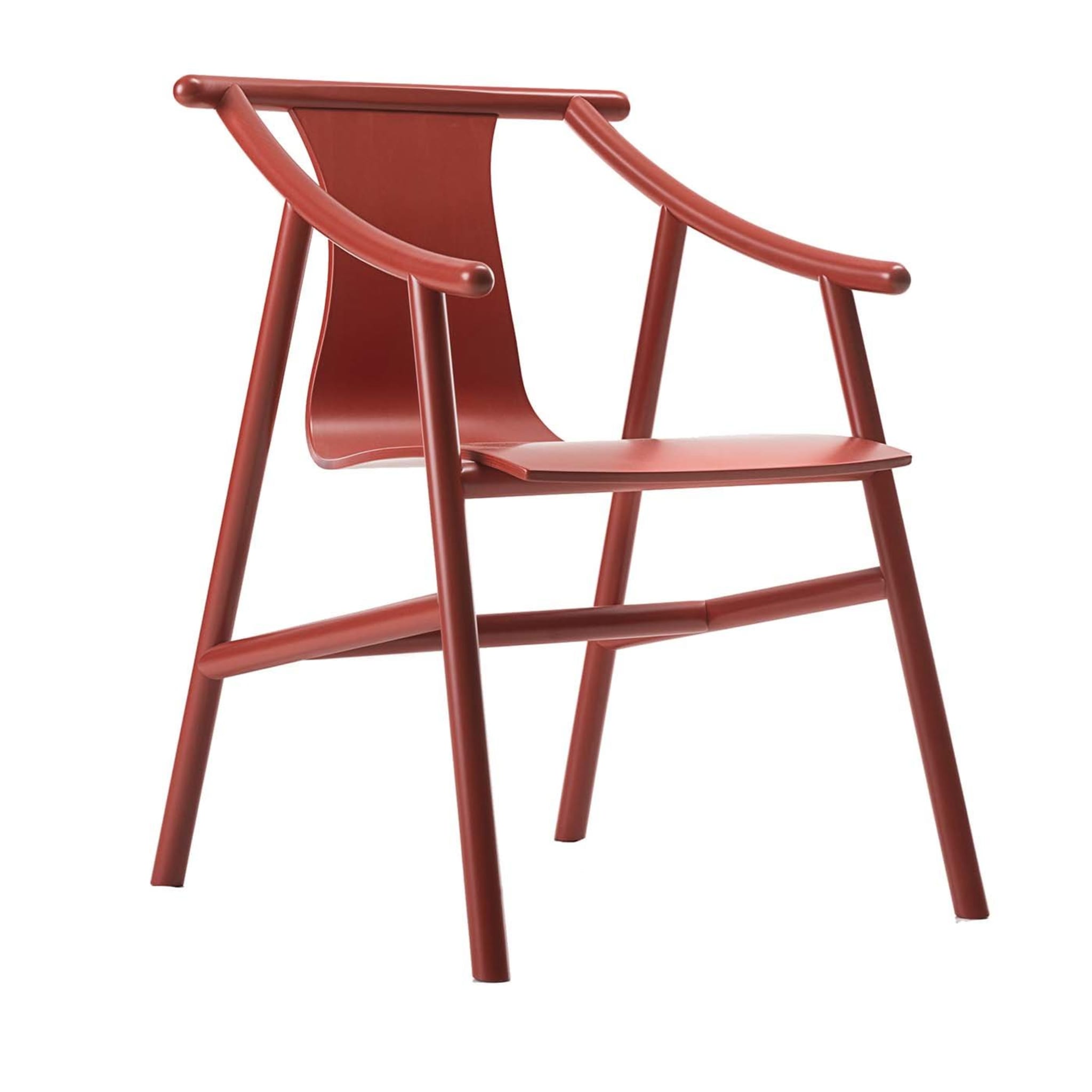 Magistretti 03 01 Roter Stuhl von Vico Magistretti - Hauptansicht