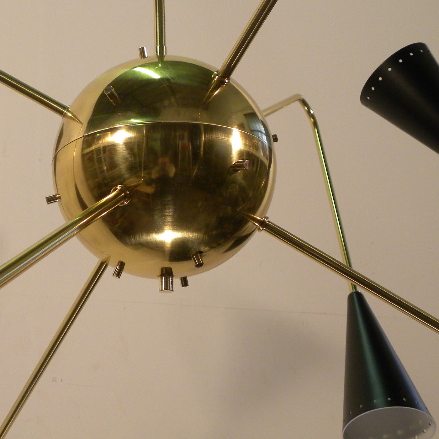 Sputnik Gold 6-Light Chandelier - Fausto Gazzi