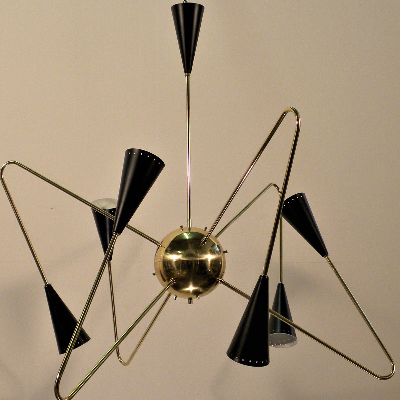Sputnik Gold 6-Light Chandelier - Fausto Gazzi