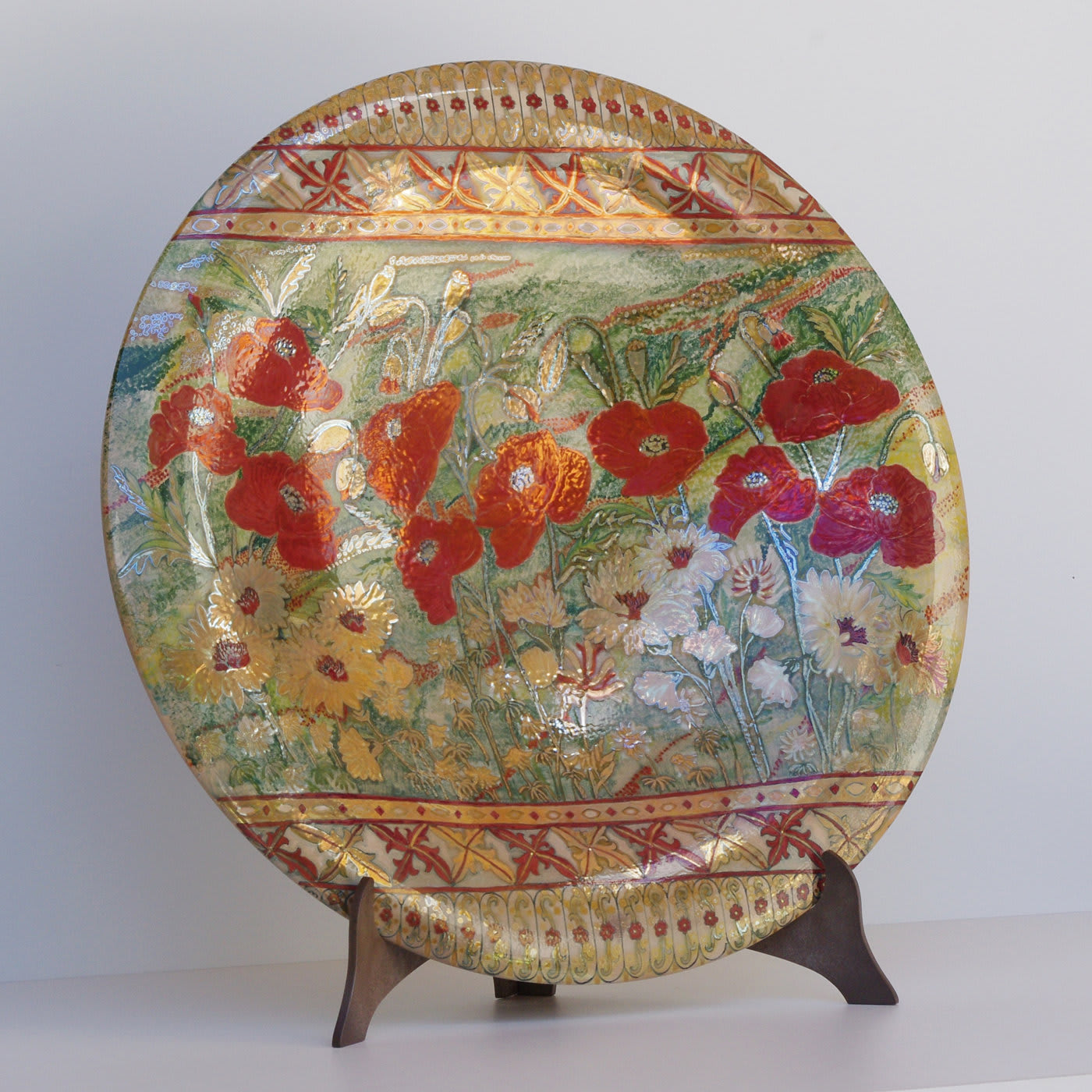 Poppies Decorative Plate - Iridescenze