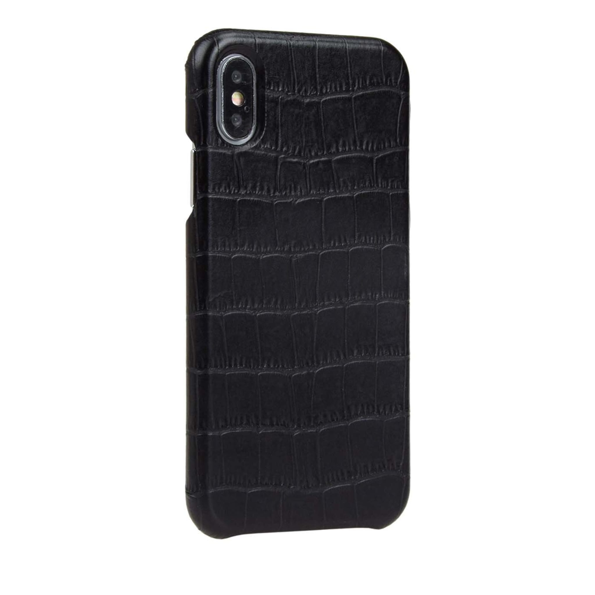 Crocco Black Crocodile Leather Shell Cover - Main view