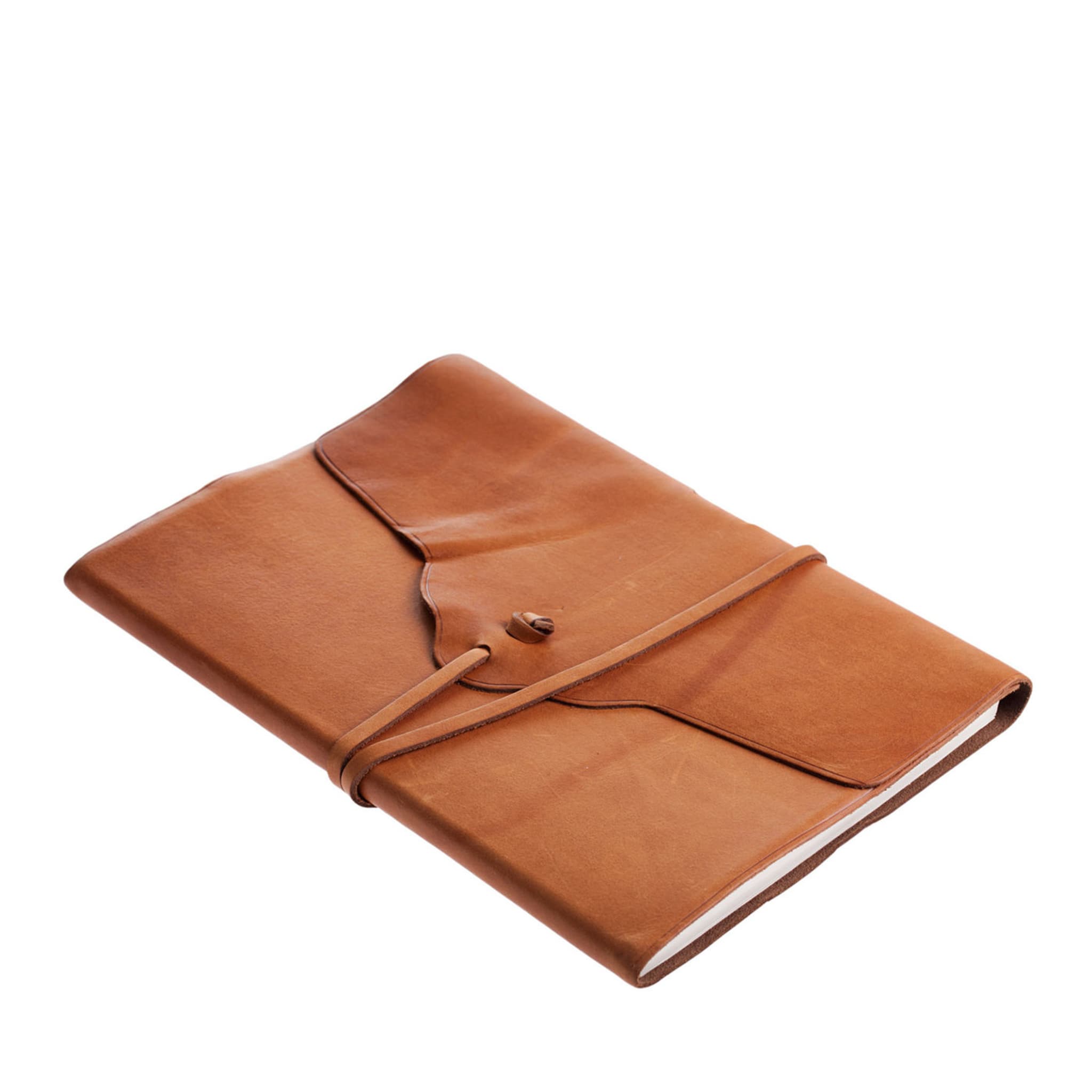 Lace Brown Leather Notebook - Main view