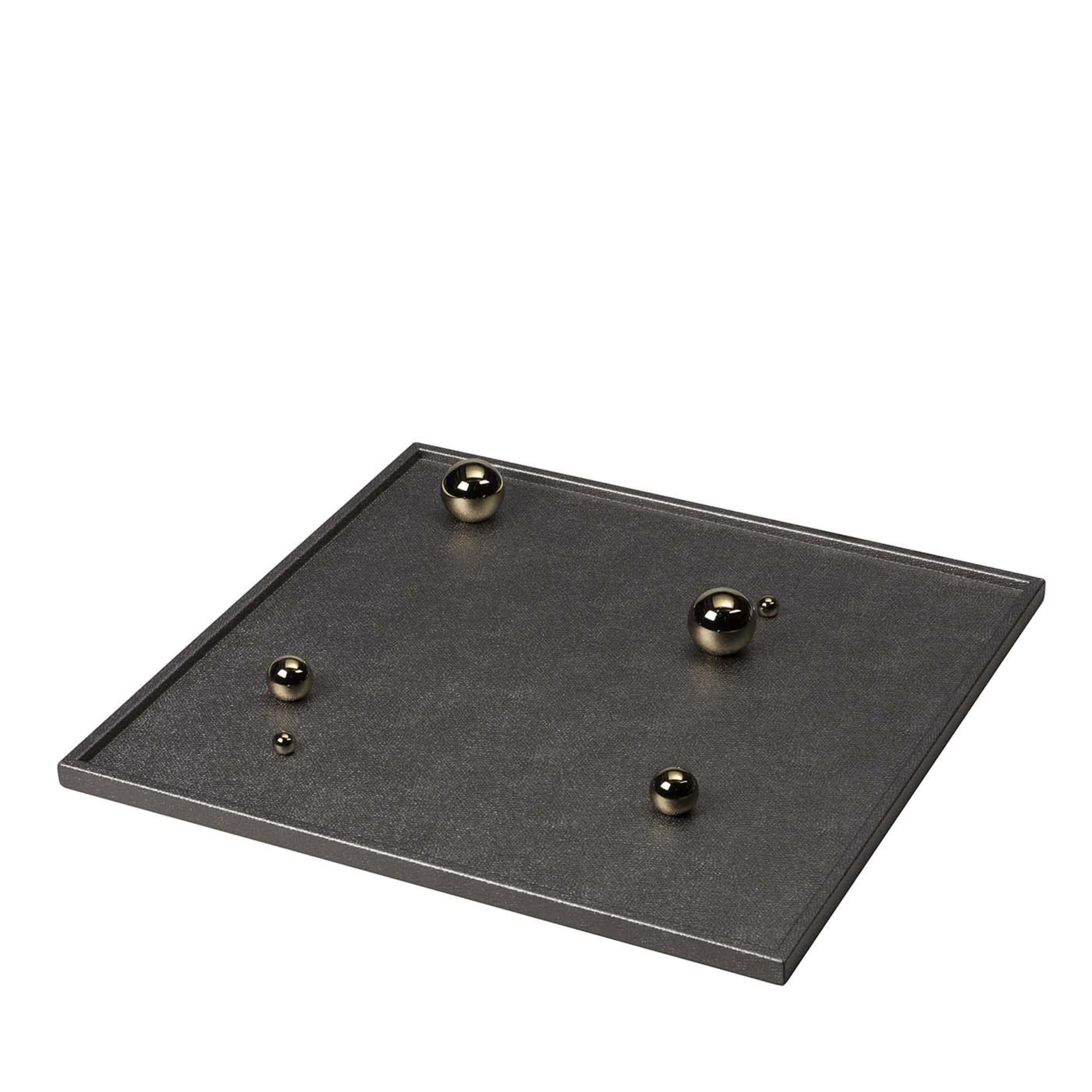 Gray Leather Tray - Main view