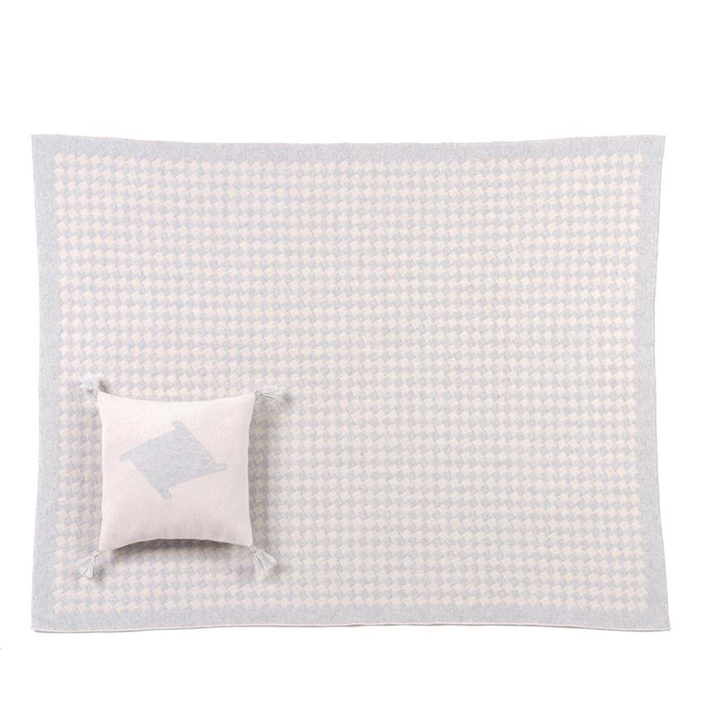 Baby Blanket with Small Pied de Poule Pattern - Roberta Licini