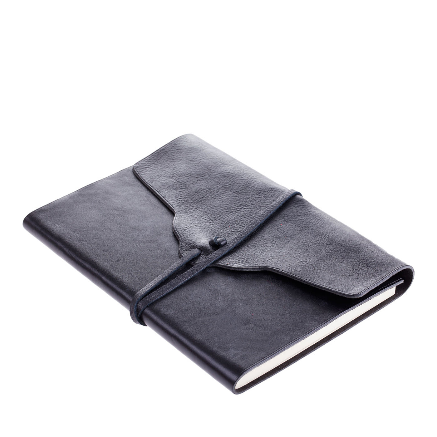 Lace Black Leather Notebook - Giannini
