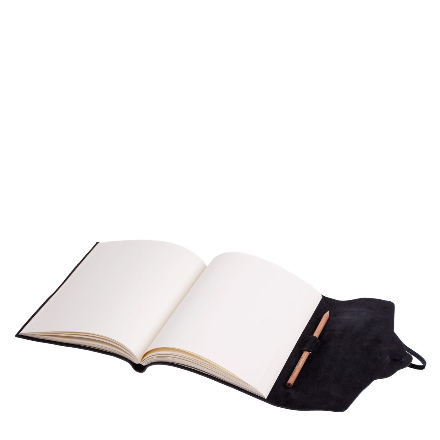 Lace Black Leather Notebook - Giannini