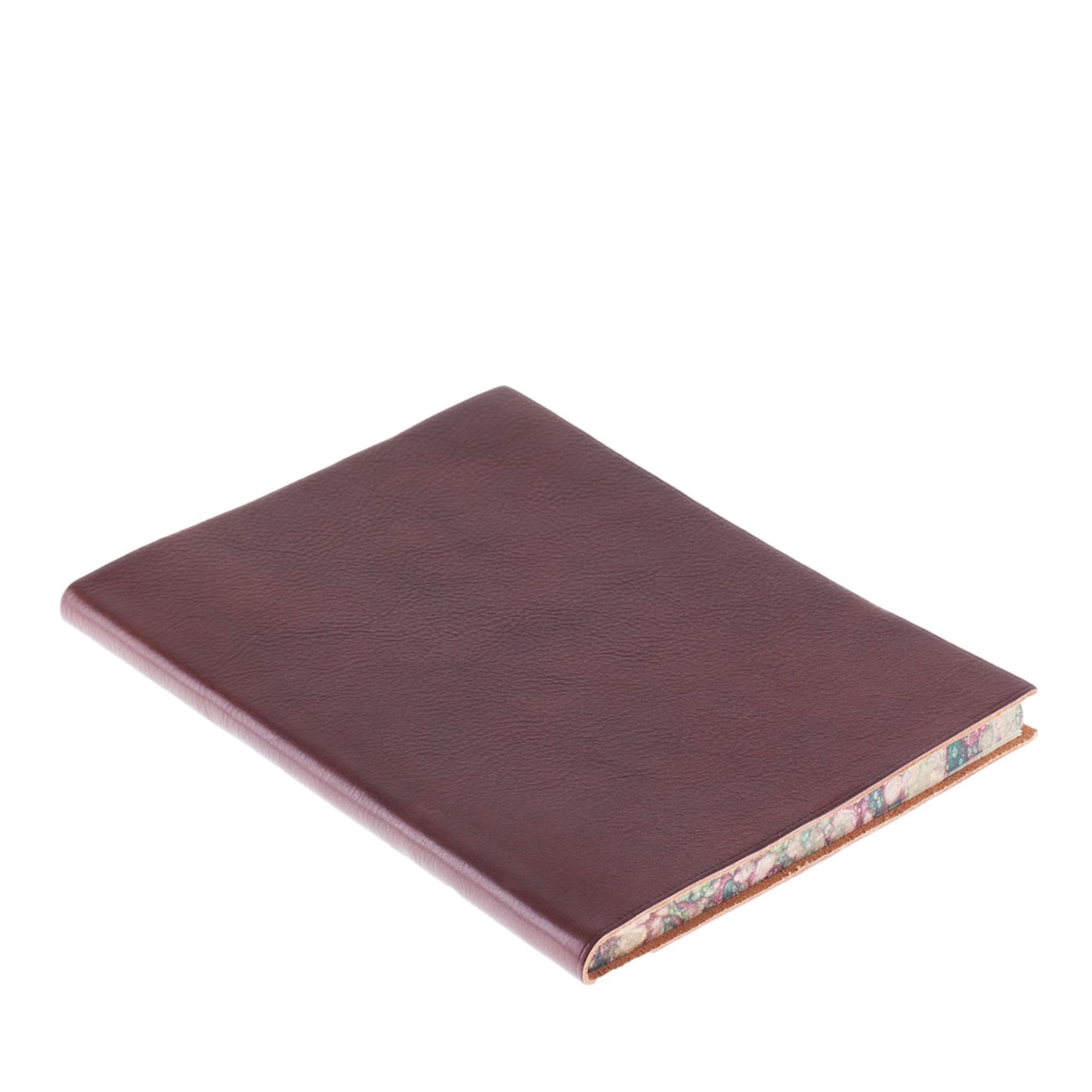 Cuaderno de cuero marrón - Vista principal