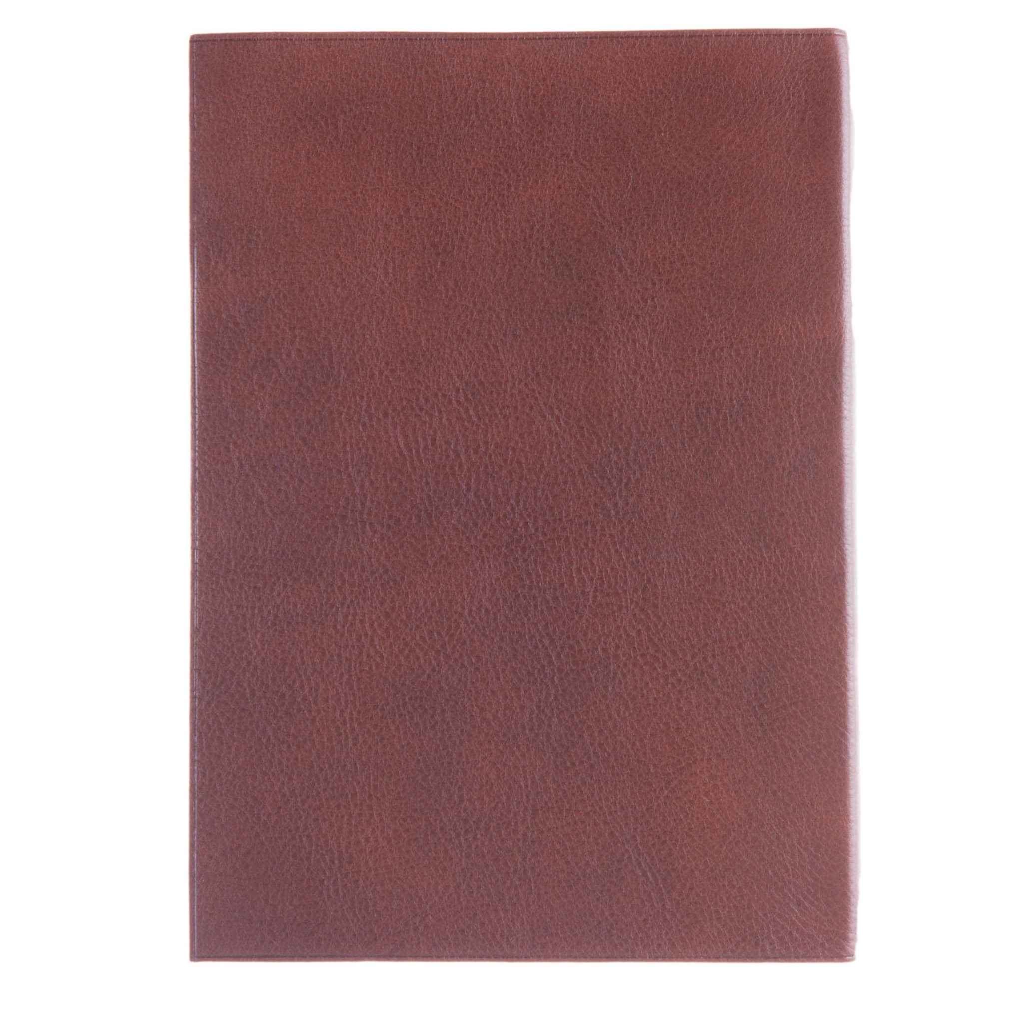 Notizbuch aus braunem Leder - Alternative Ansicht 1