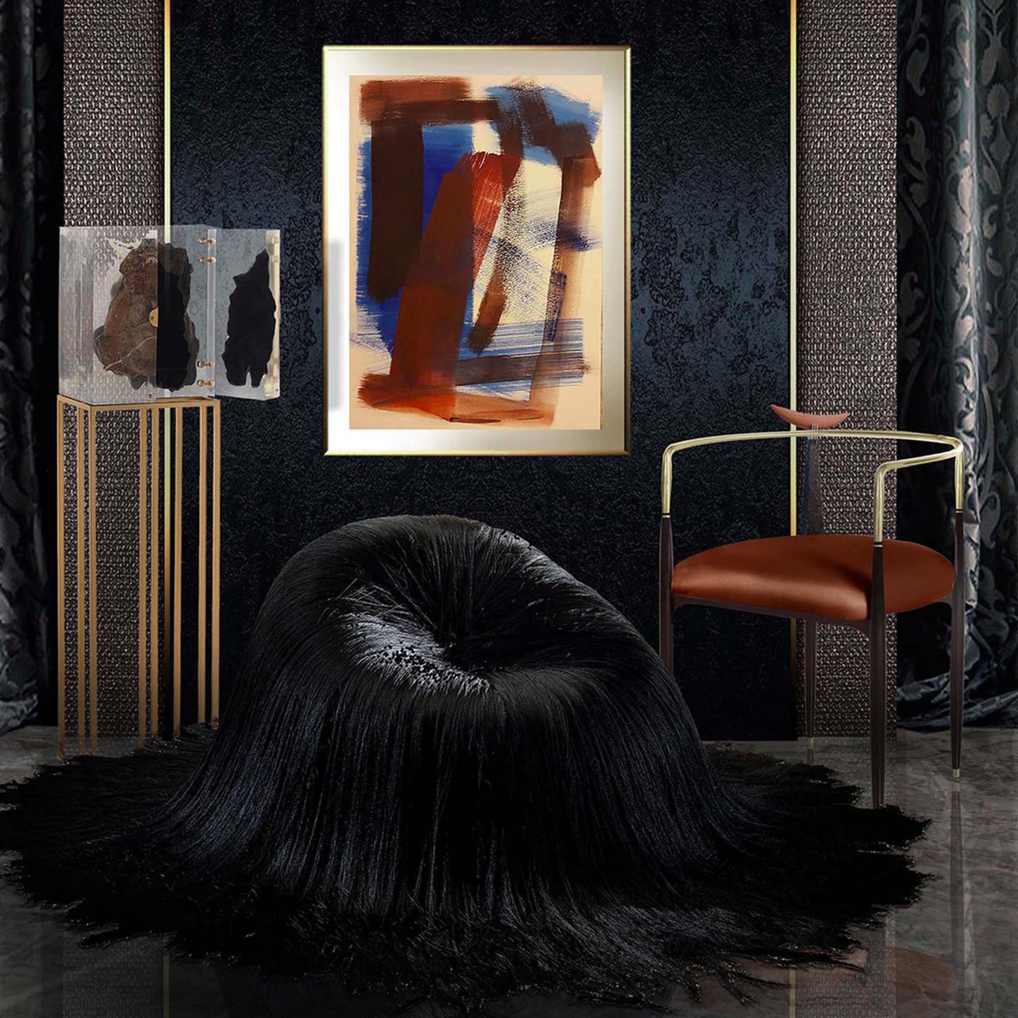 Dune Brown Chair by Livio Ballabio - Alternative view 1