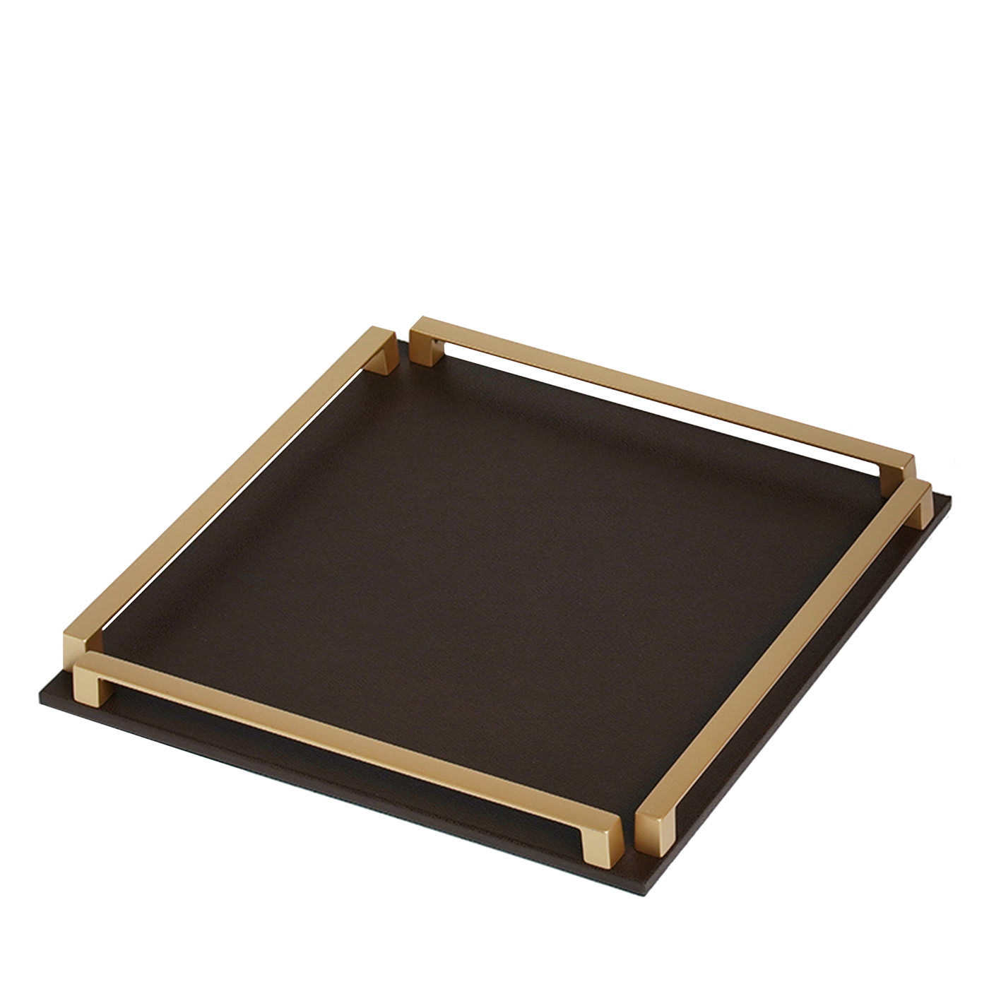 Paul Square Leather Tray - Pinetti