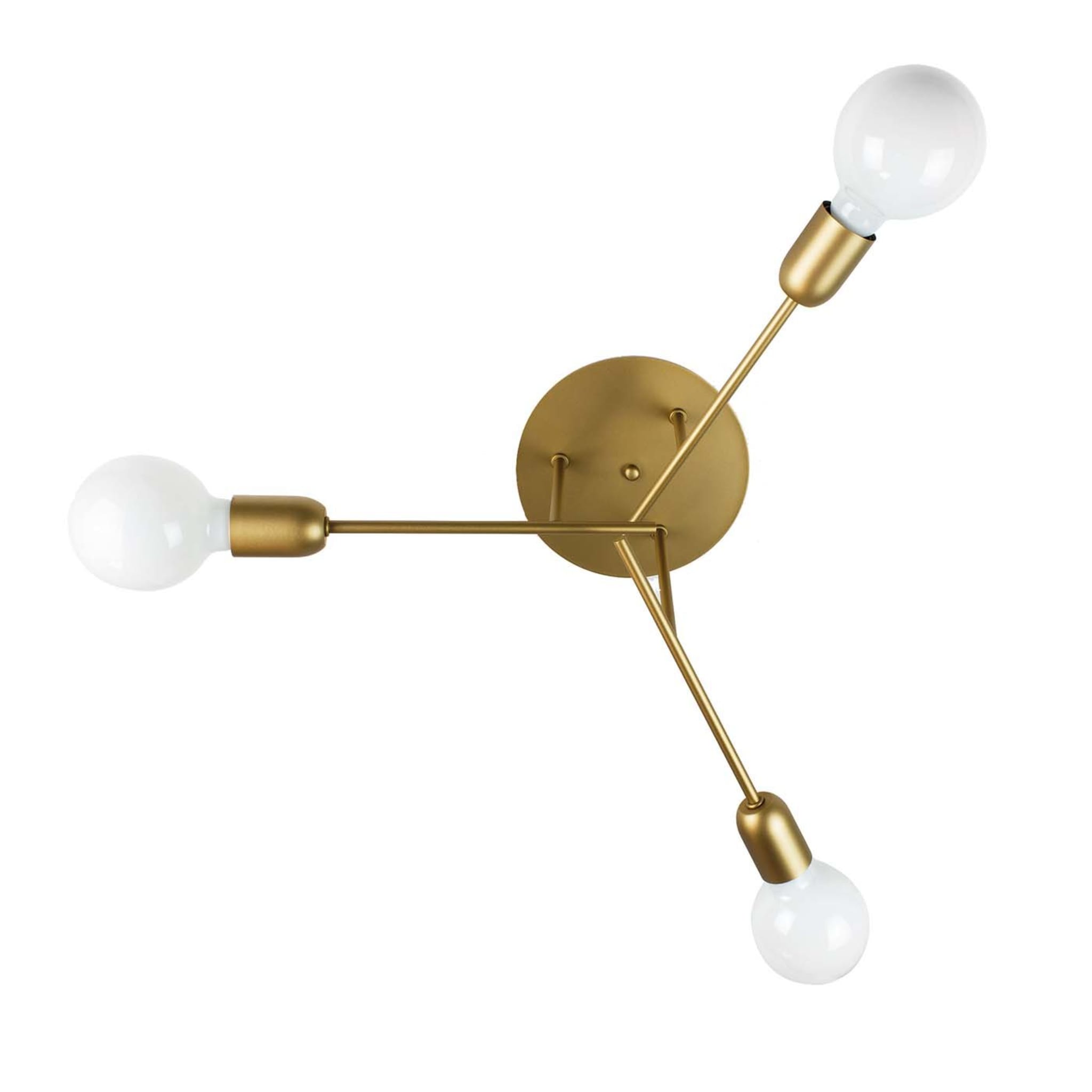 Frog 3 Satin Gold Ceiling Lamp - Main view