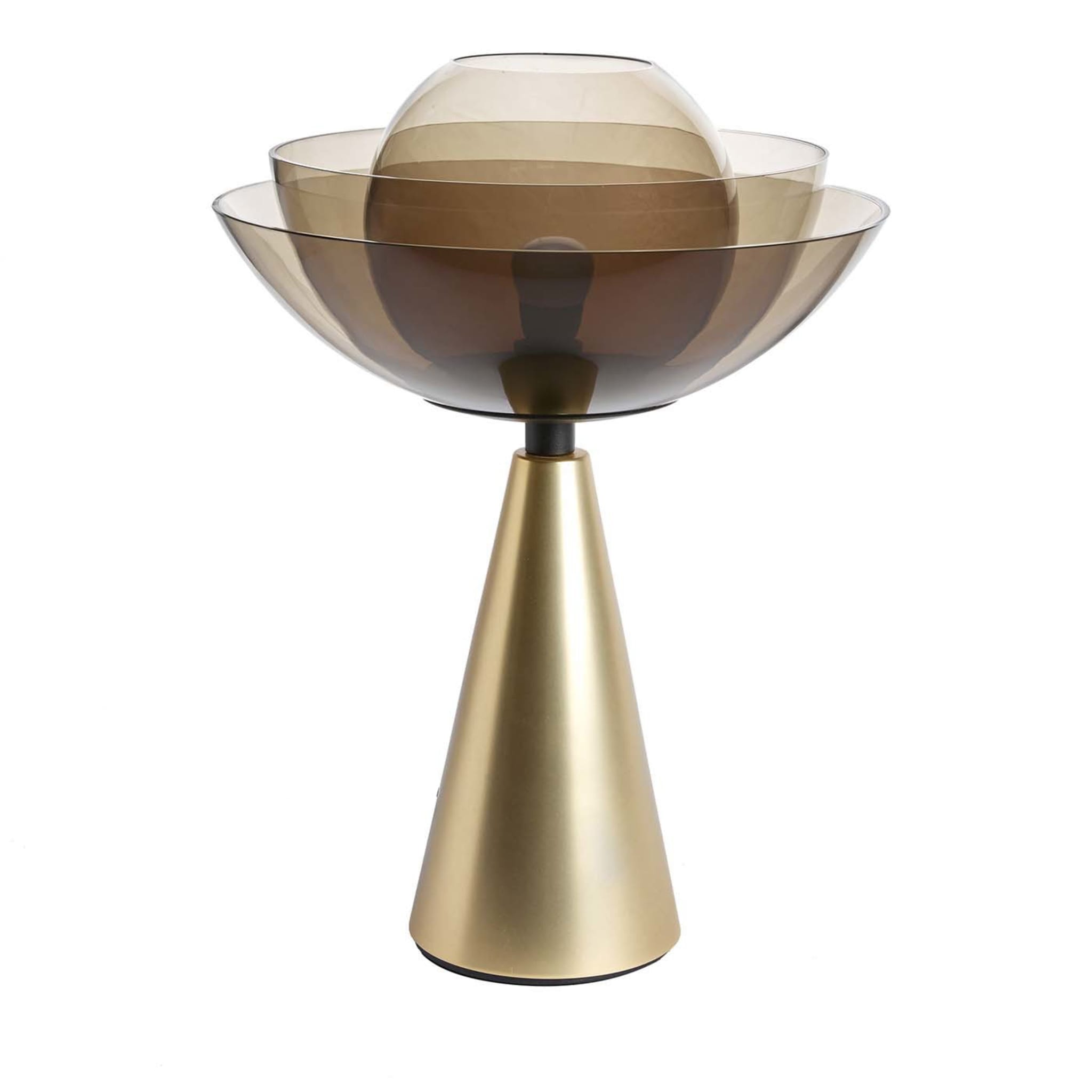 Lampada da tavolo Lotus in oro opaco - Vista principale