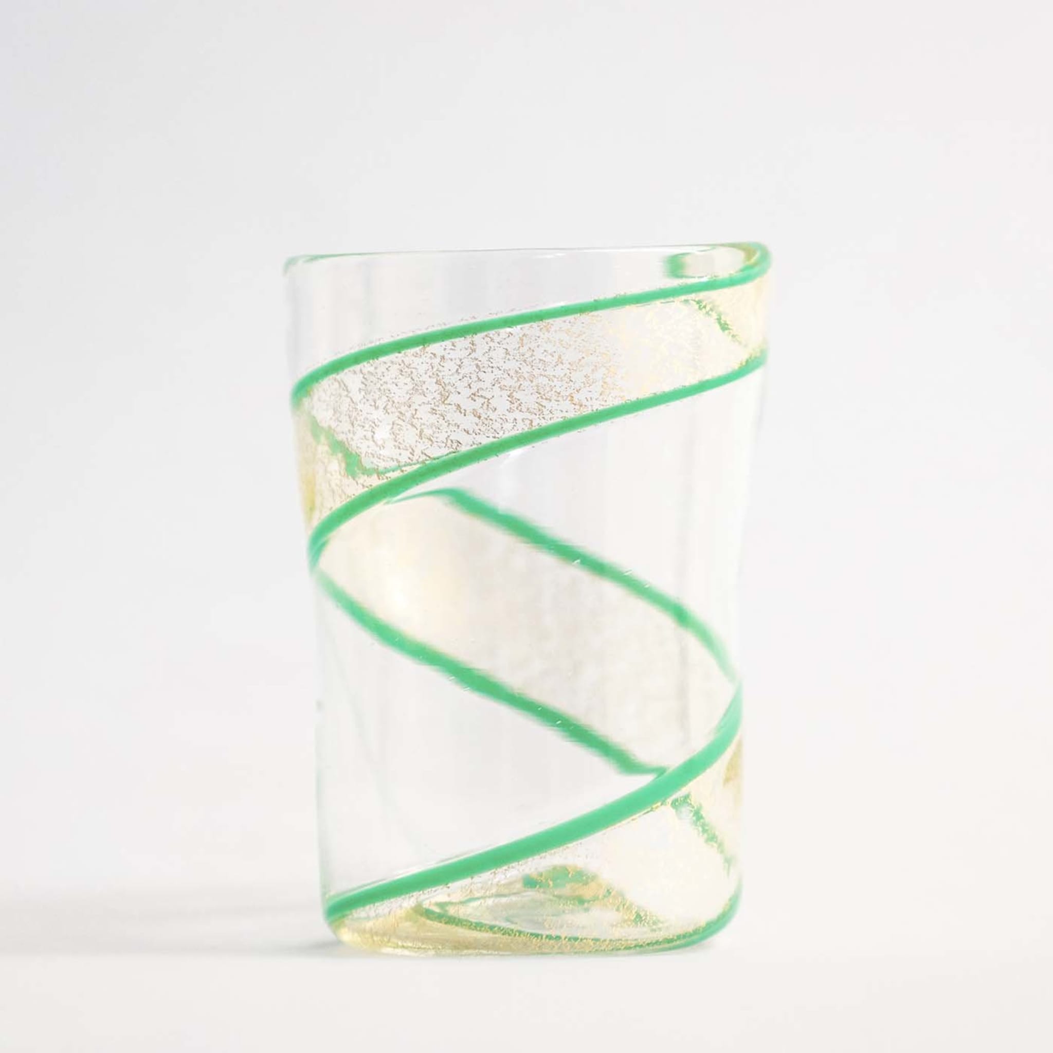 Set of 2 Pure Gold and Green Vortex Glasses - Alternative view 1