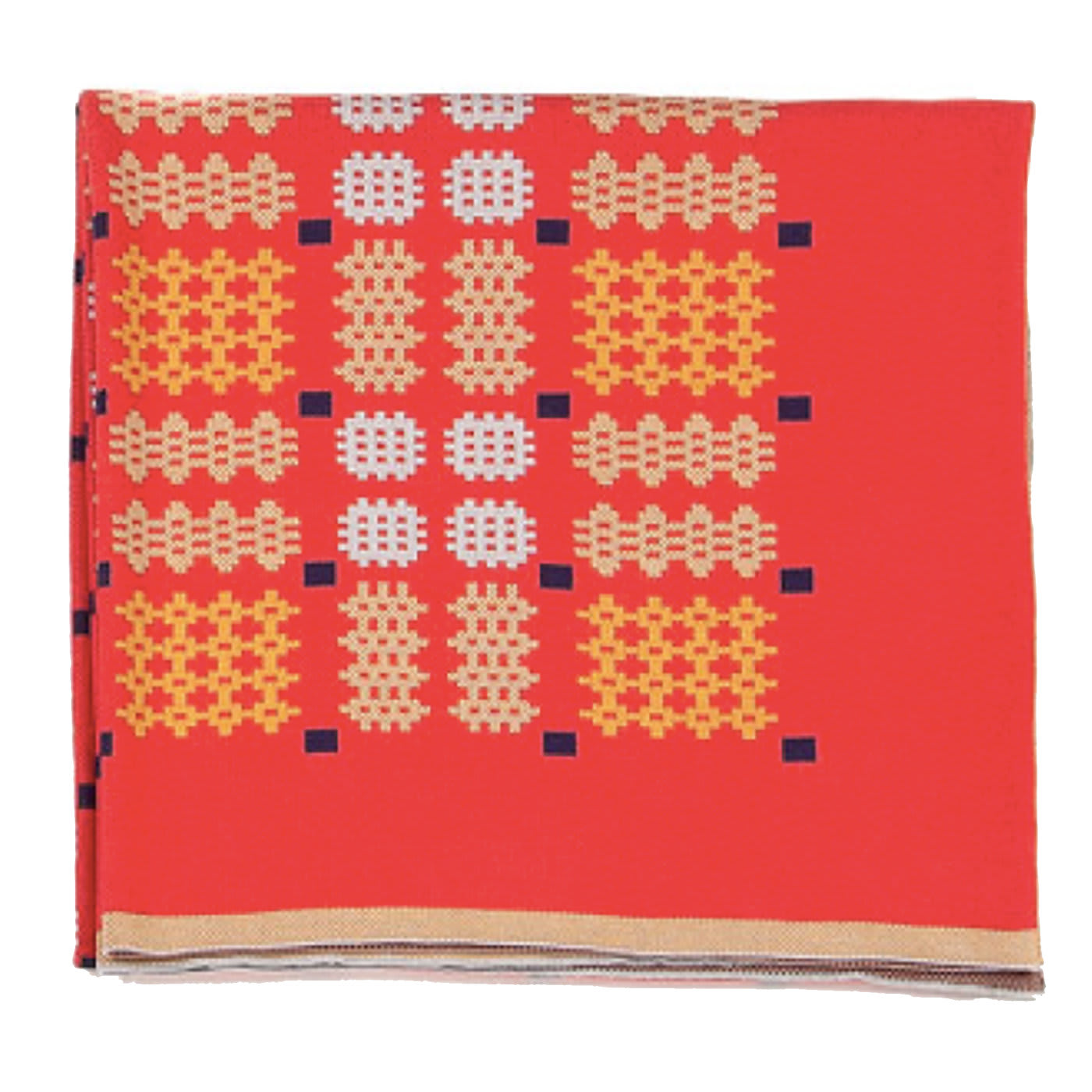 Geometric Red Bed Blanket - Roberta Licini
