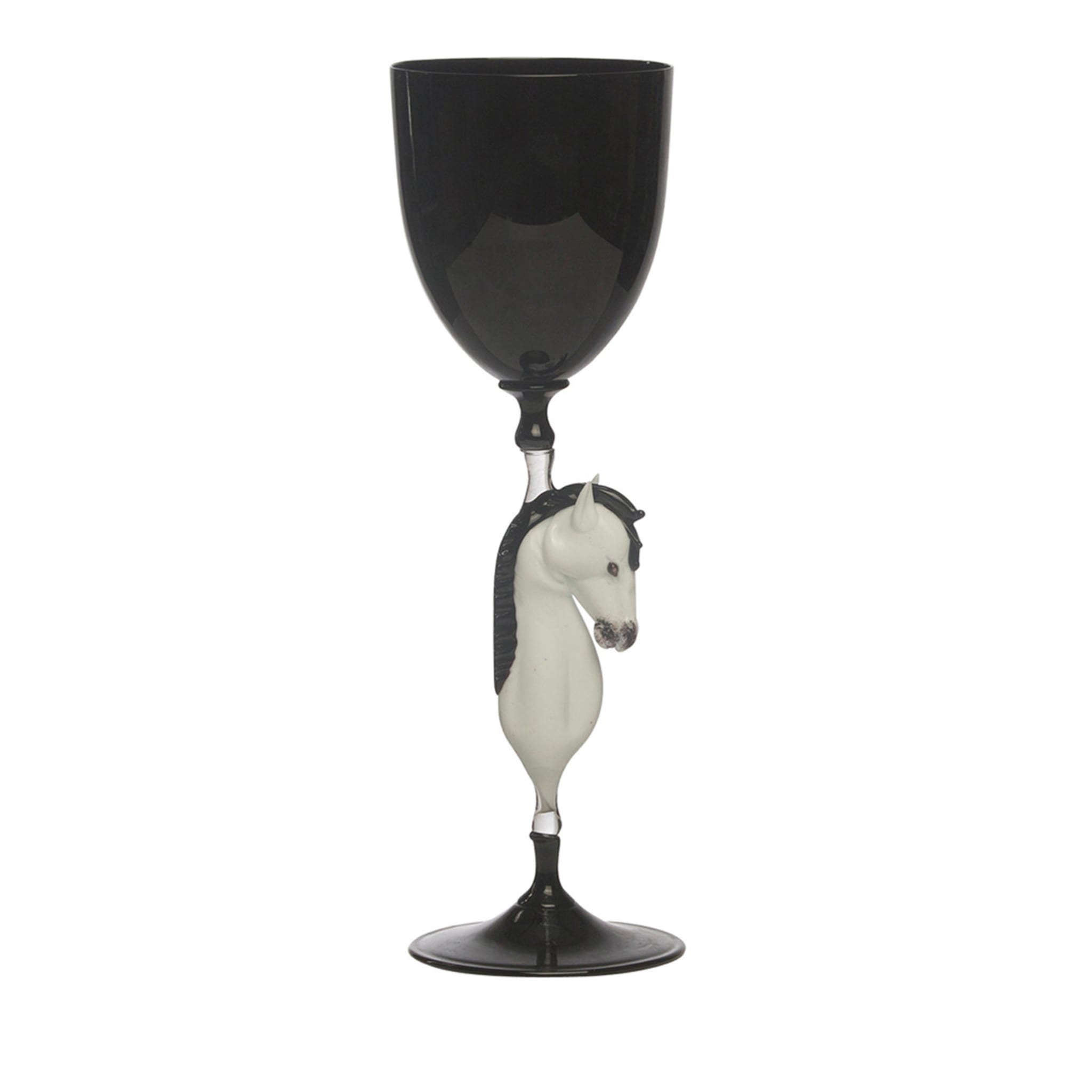 Verre à vin de Murano en forme de cheval N°1 - Vue principale