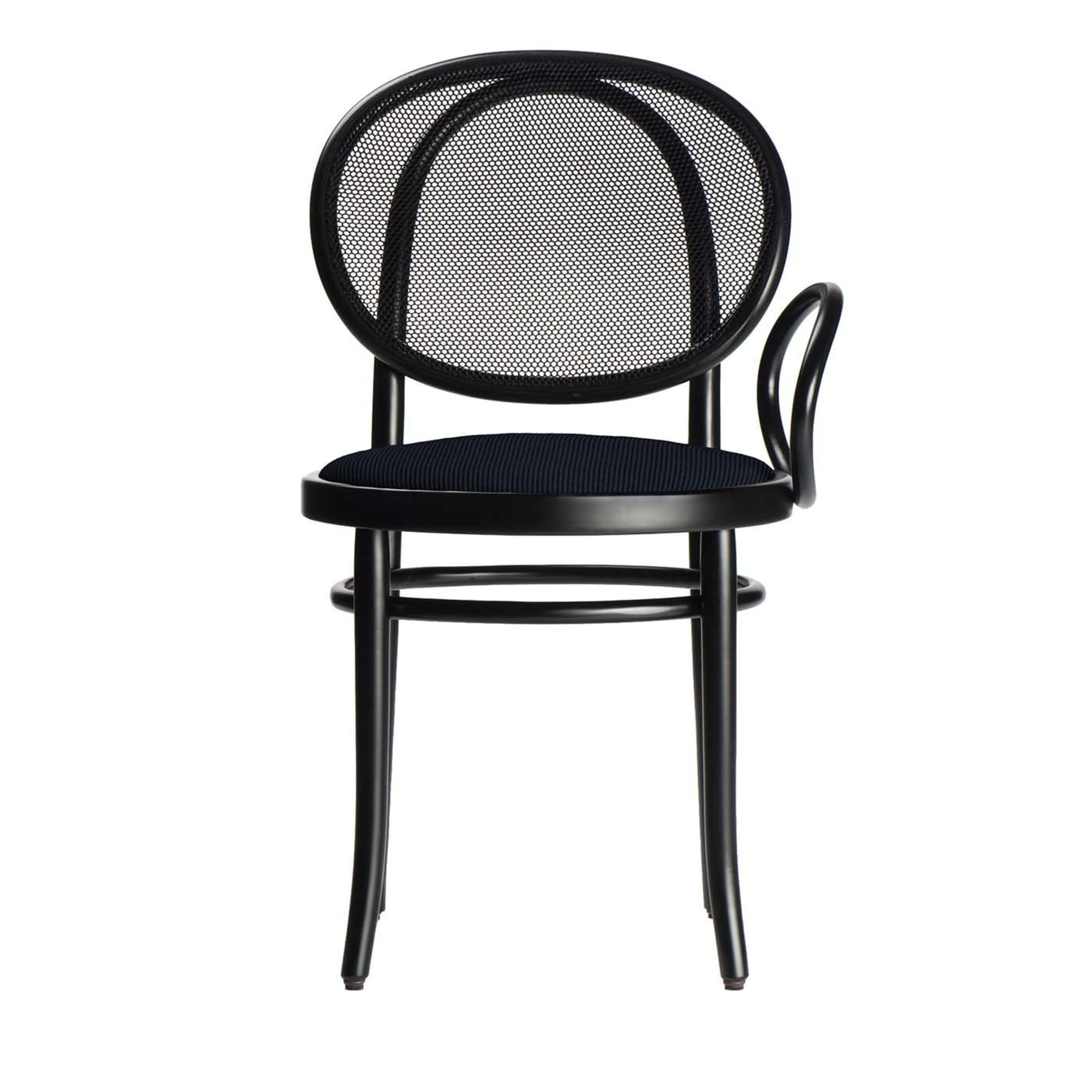 Nr. 0 Schwarzer Stuhl von Front - Hauptansicht