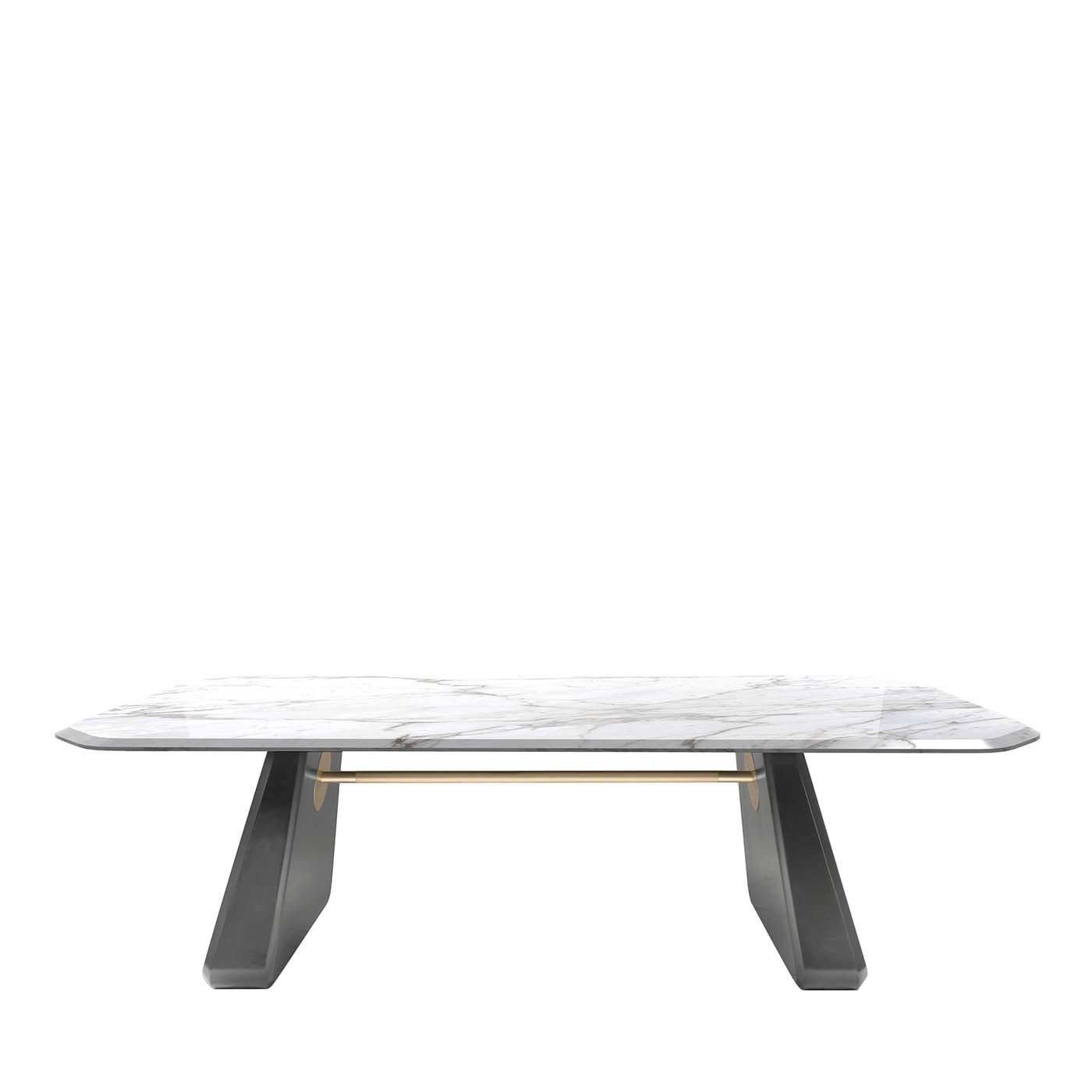 Henge Dining Table with Calacatta Marble Top - Secolo
