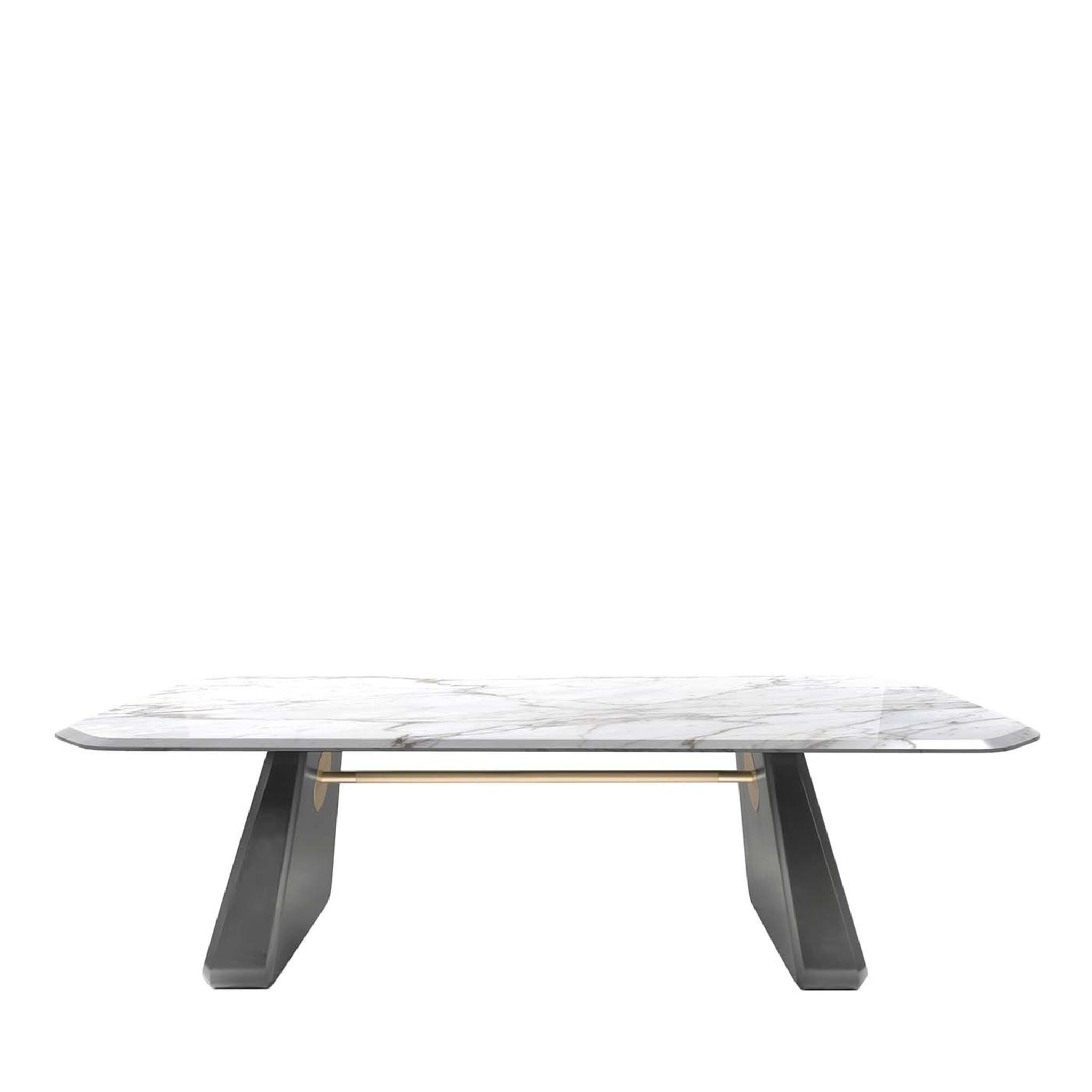 Table à manger Henge avec plateau en marbre Calacatta - Vue principale
