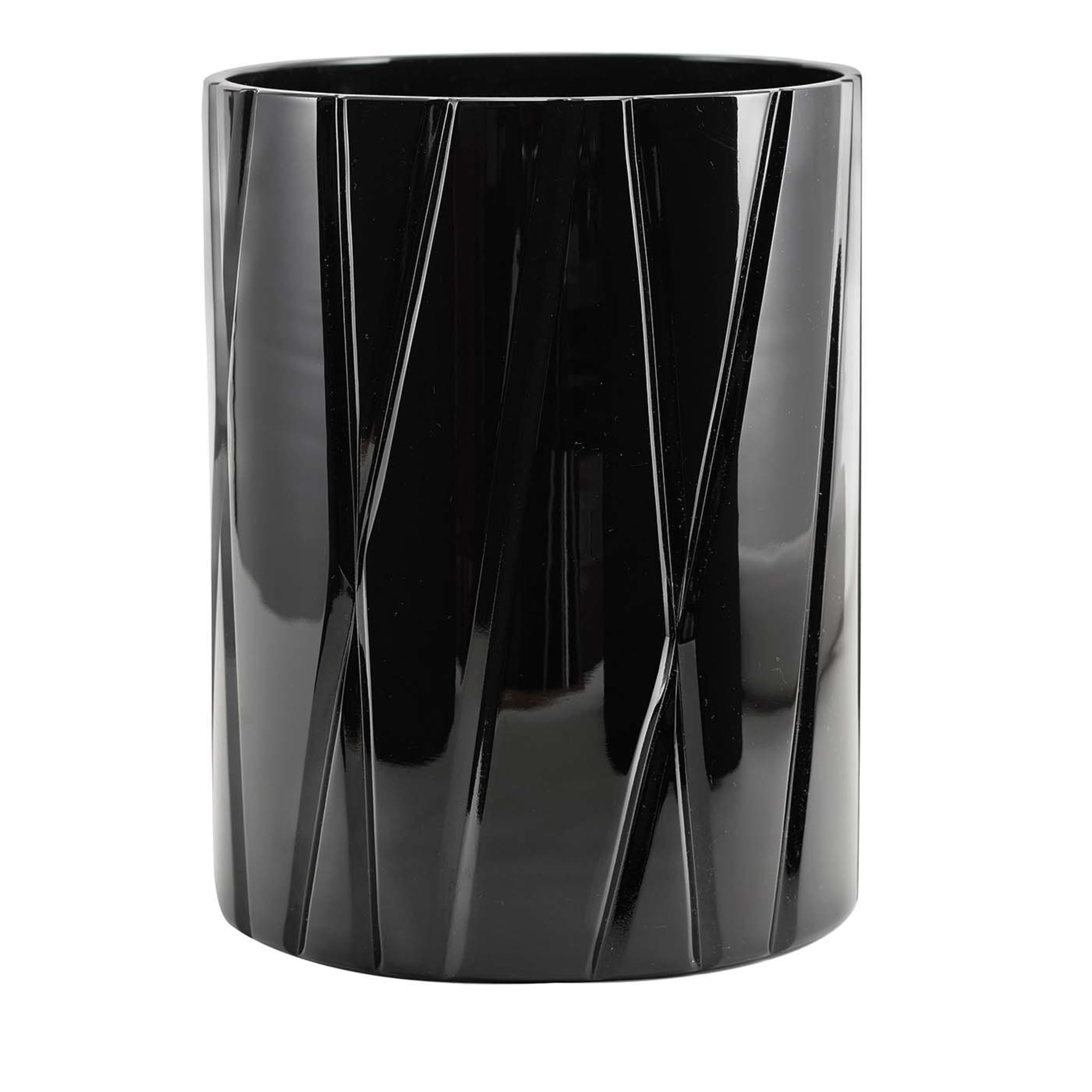 Tondo Doni Skyline Black Short Vase - Main view