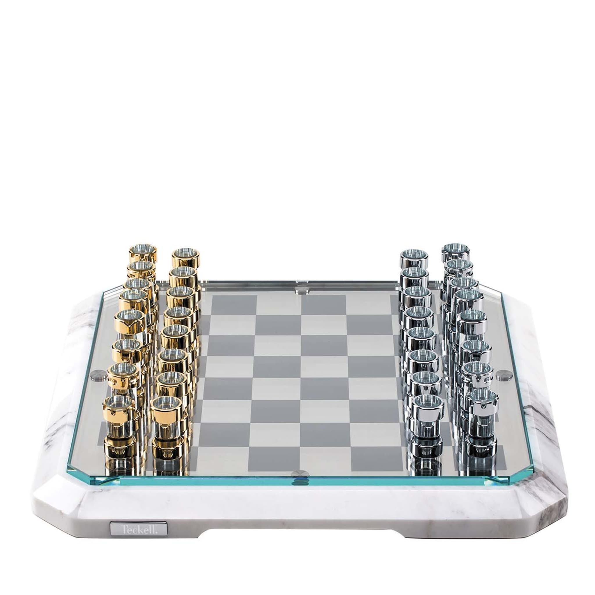 Abstract Crystal Glass Chess Pieces - www.