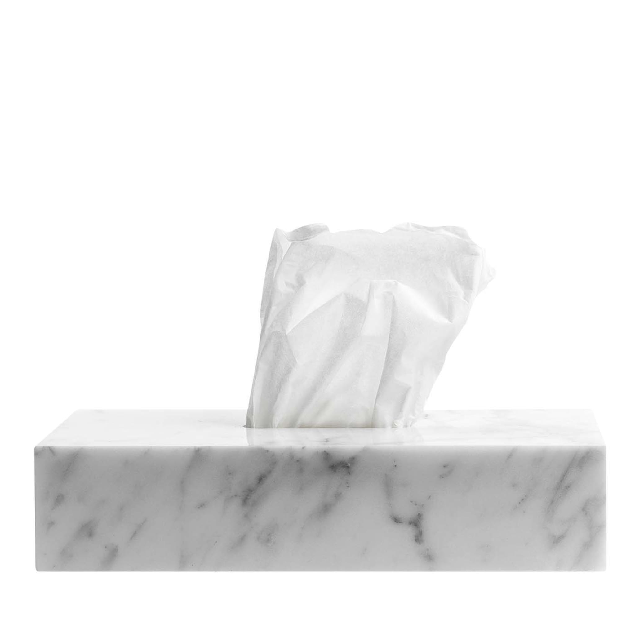 Weißer Marmor Tissue Box - Hauptansicht
