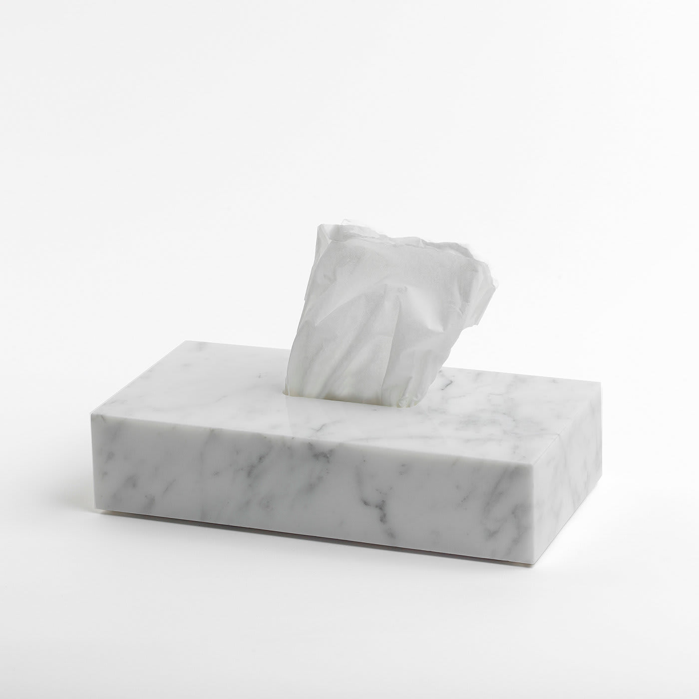 White Marble Tissue Box - FiammettaV Home Collection