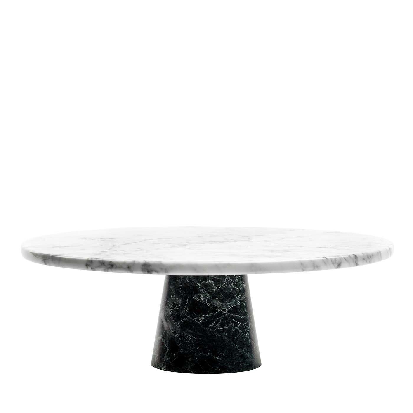 White Marble Stand Cake with Black Base - FiammettaV Home Collection