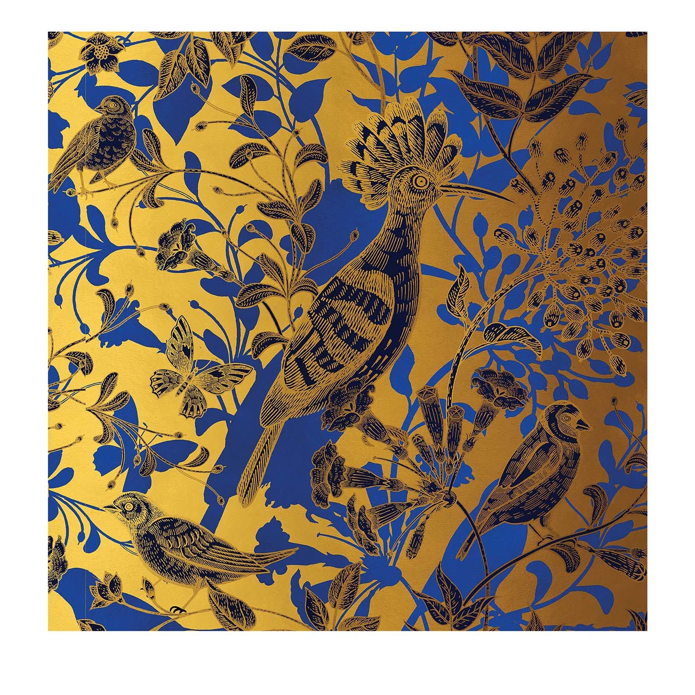 Hoopoe Birds Gold Panel #1 - Midsummer Milano