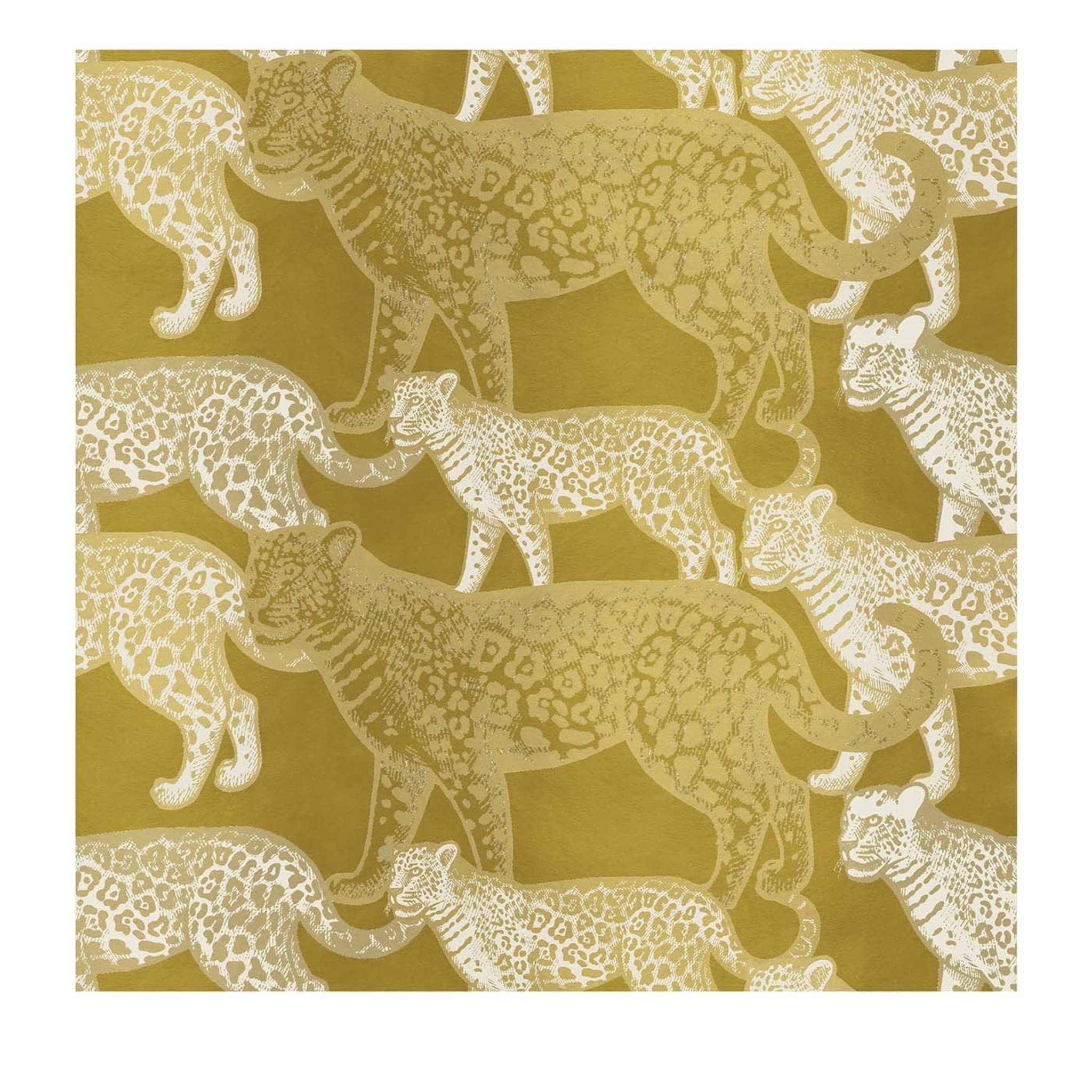 Walking Leopards Yellow Panel - Main view
