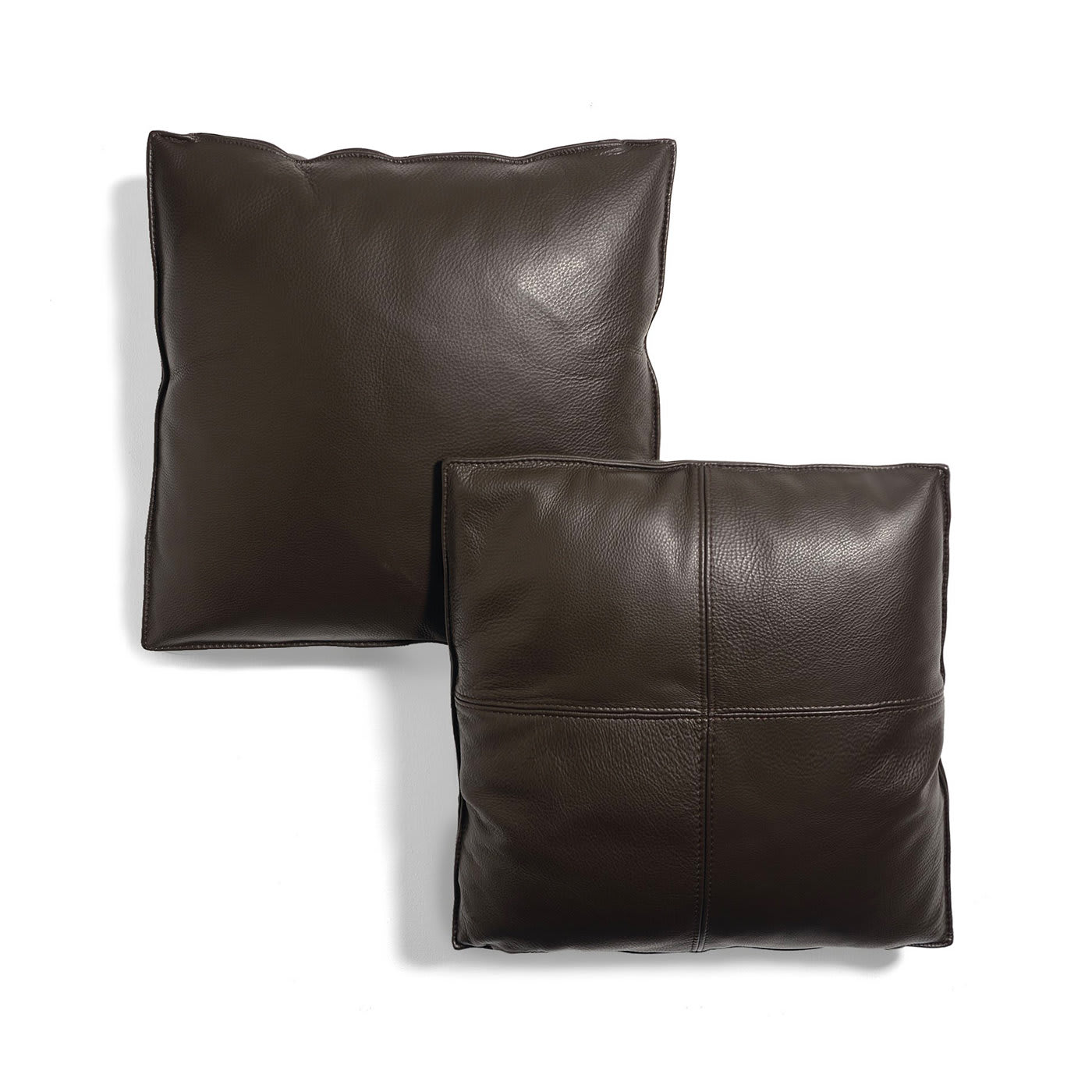 Brown Leather Cushion - CTS Salotti
