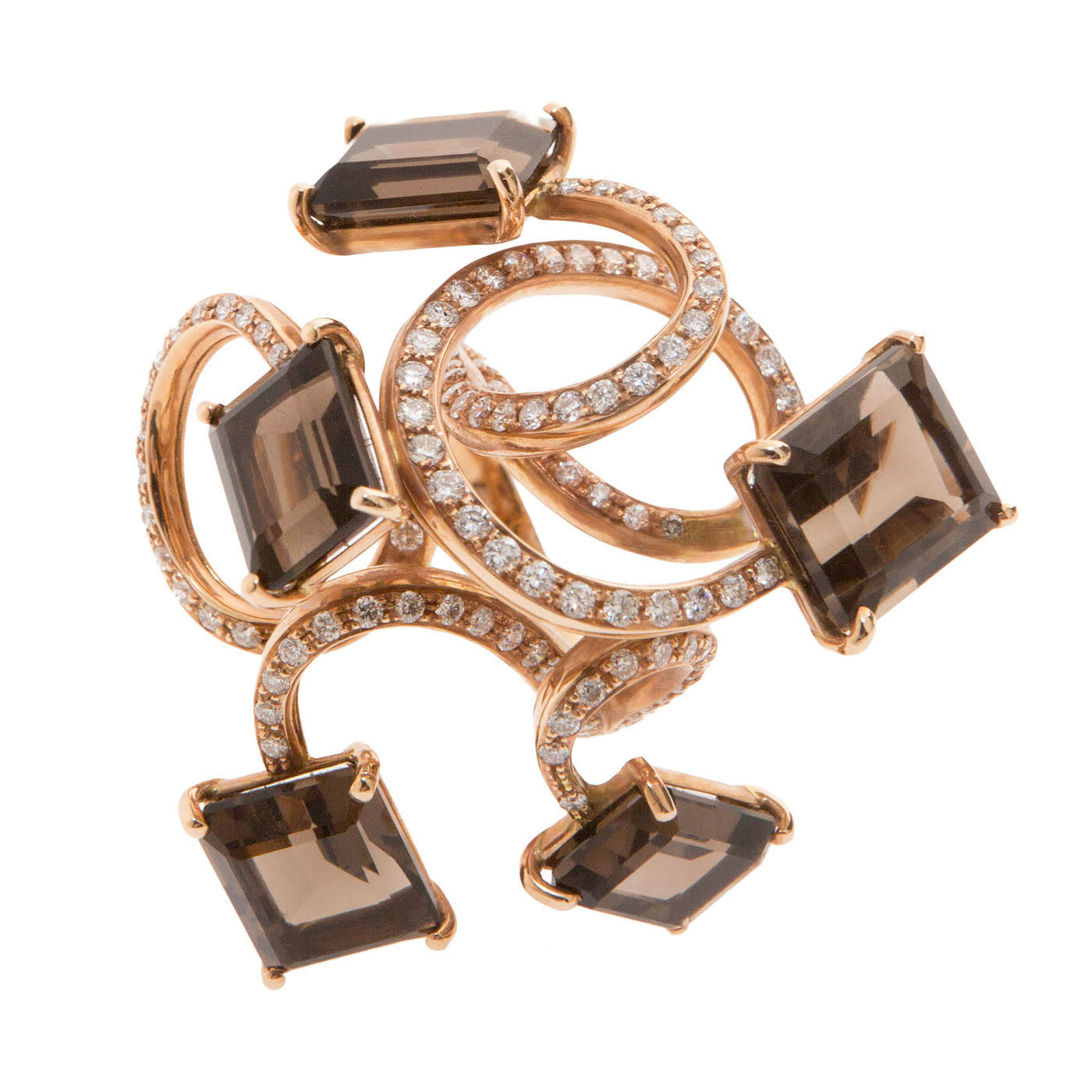 Dance Rose Gold Ring - Alessandro Palwer