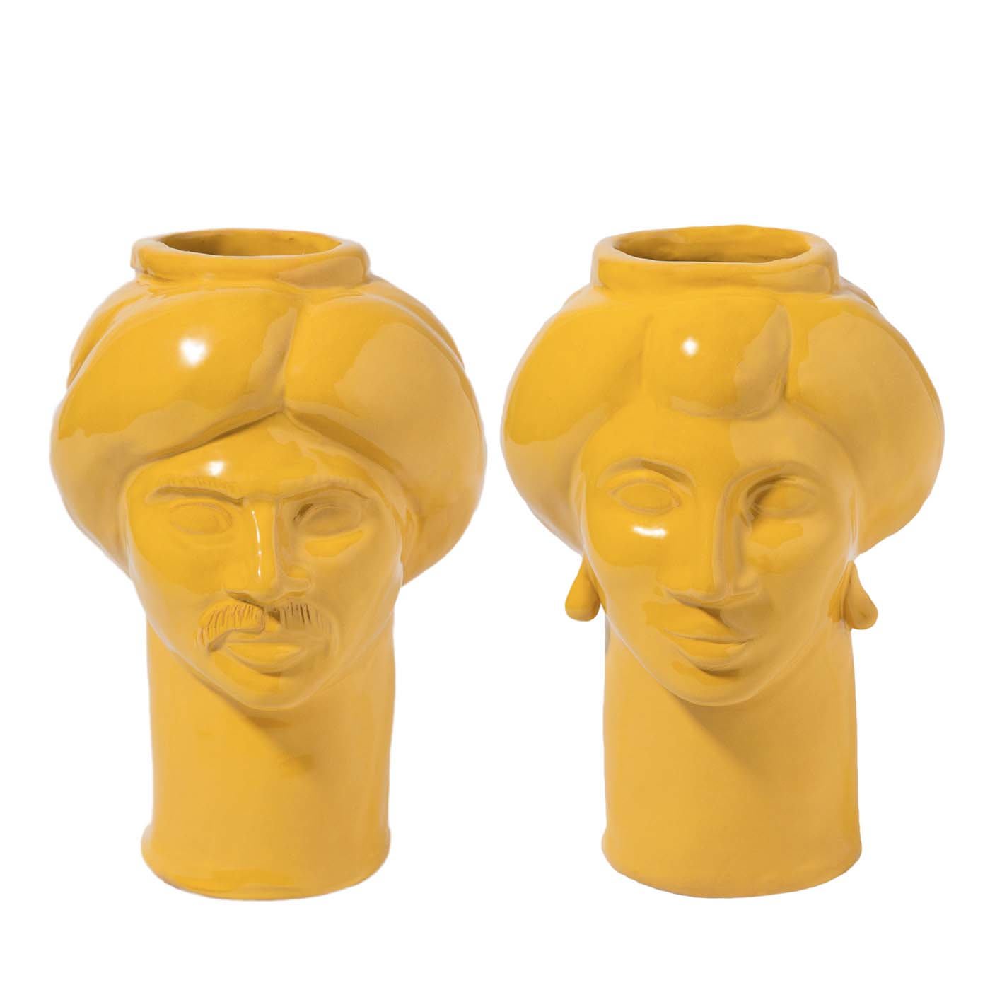 Solimano & Roxelana Yellow Vases - Crita Ceramiche