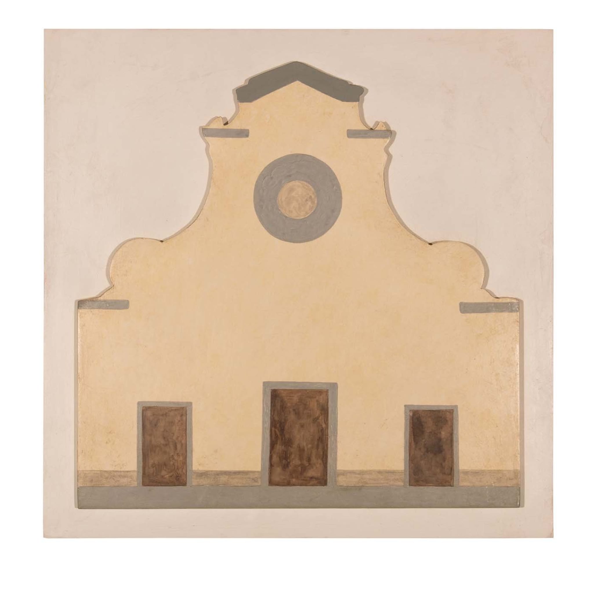 Weiße quadratische Tafel der Kirche Santo Spirito - Hauptansicht