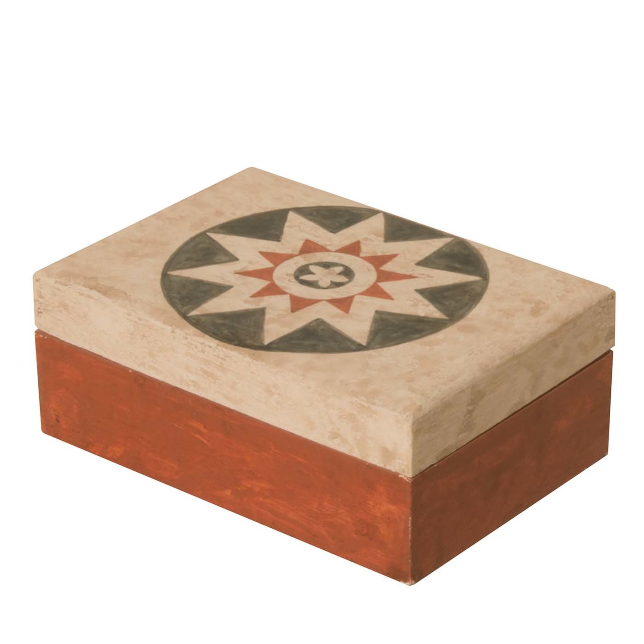 Caja florentina rectangular roja - Vista principal