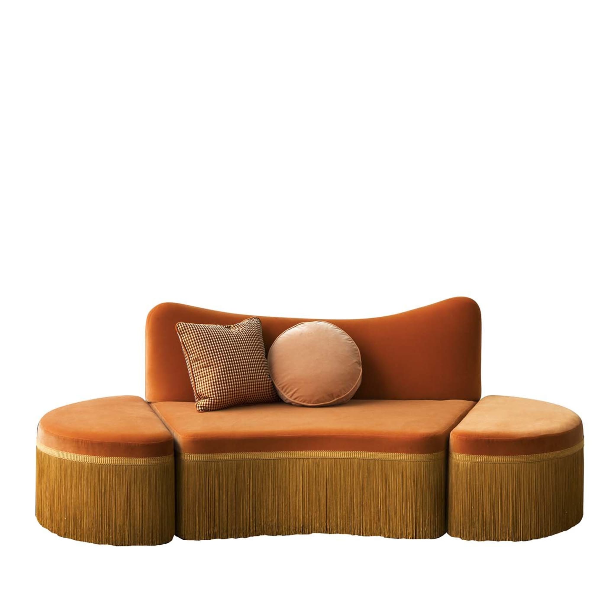 Wave Orange 3-Piece Sectional Sofa #3 - Main view