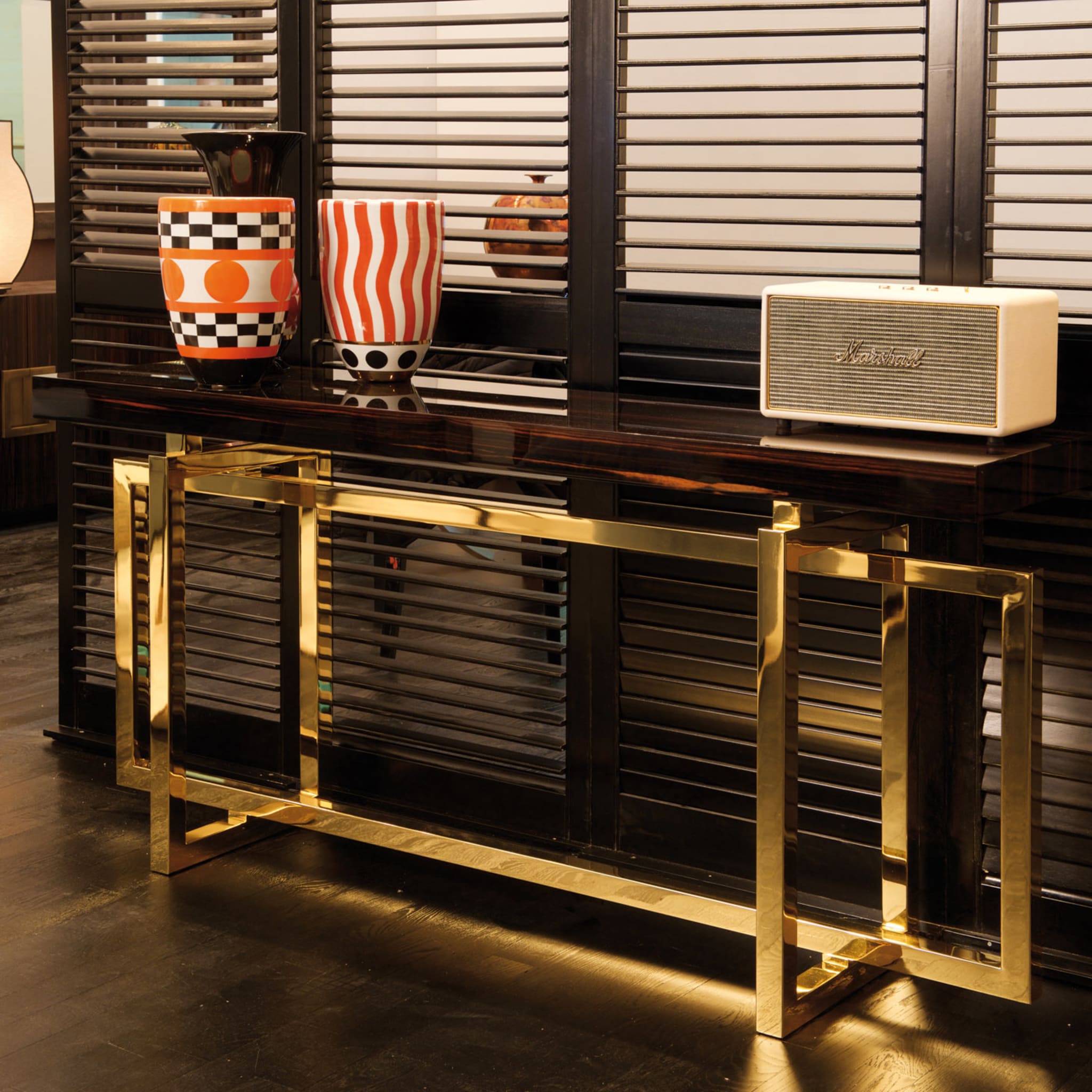 Charlotte Console With Brass-Plated Metal Base - Alternative view 1