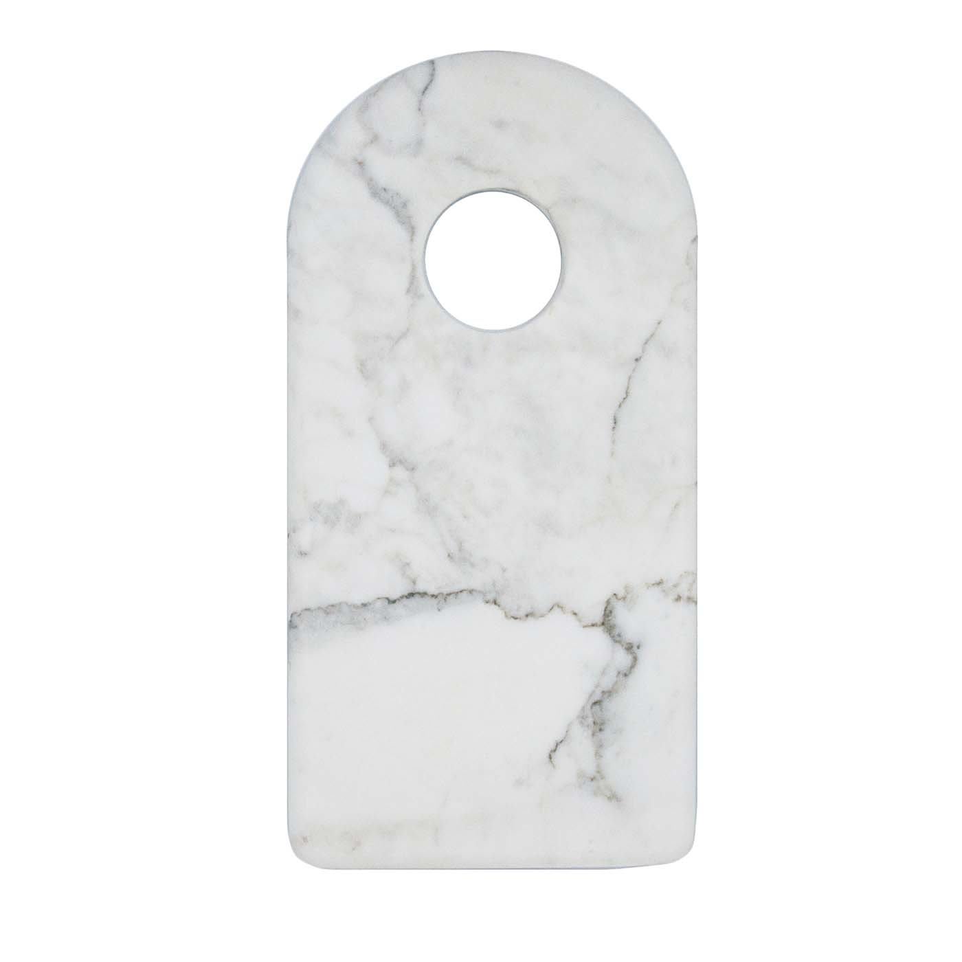 White Marble Cutting Board with Hole - FiammettaV Home Collection