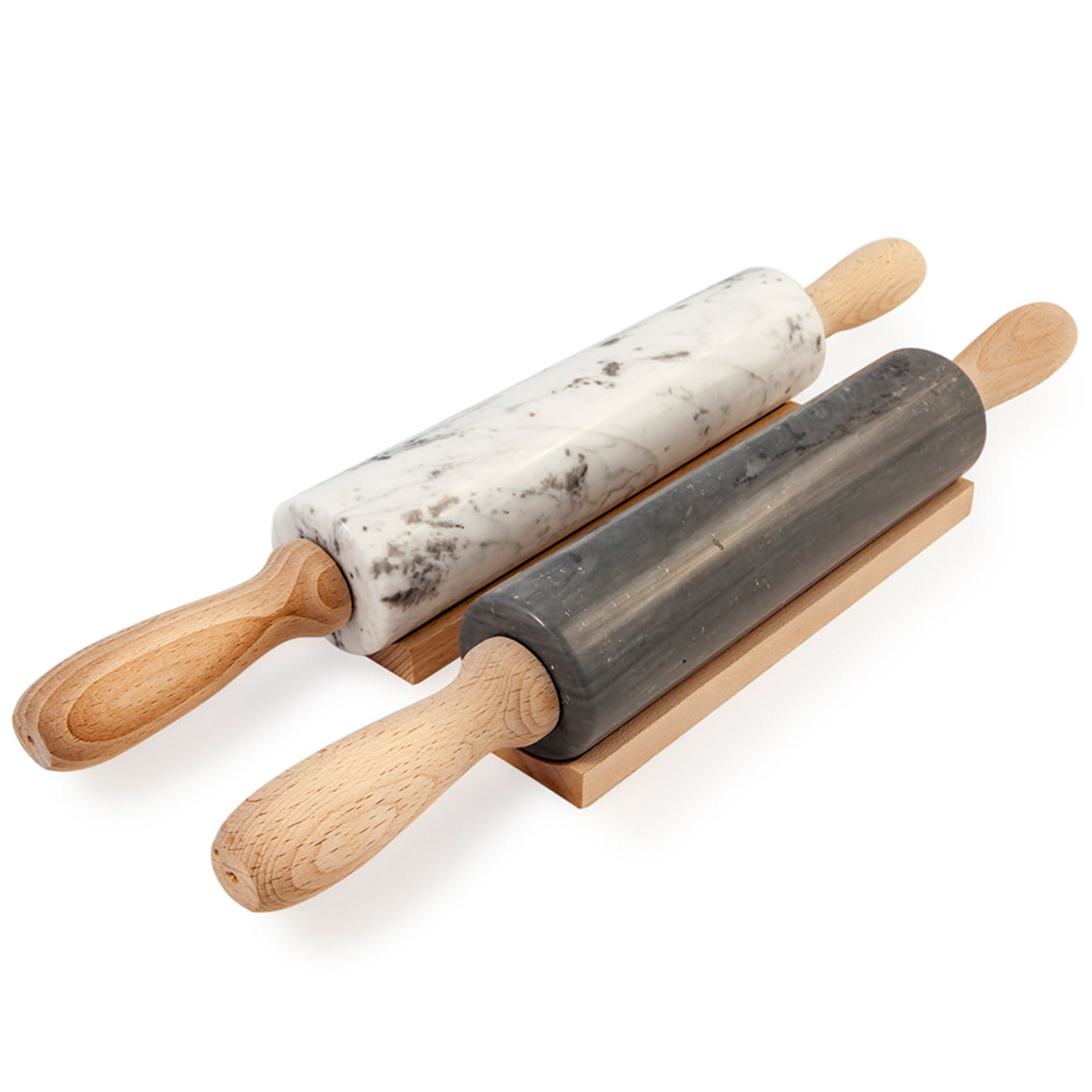 Grey Marble Rolling Pin with Wooden Handle - FiammettaV Home Collection