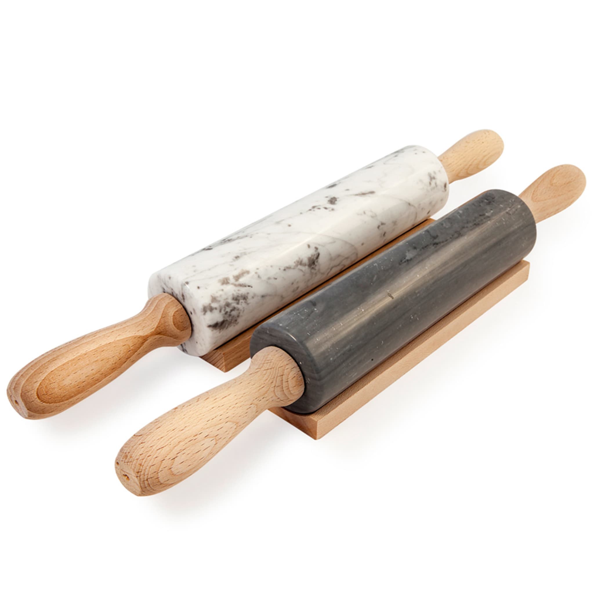 Grey Marble Rolling Pin with Wooden Handle - Alternative view 1