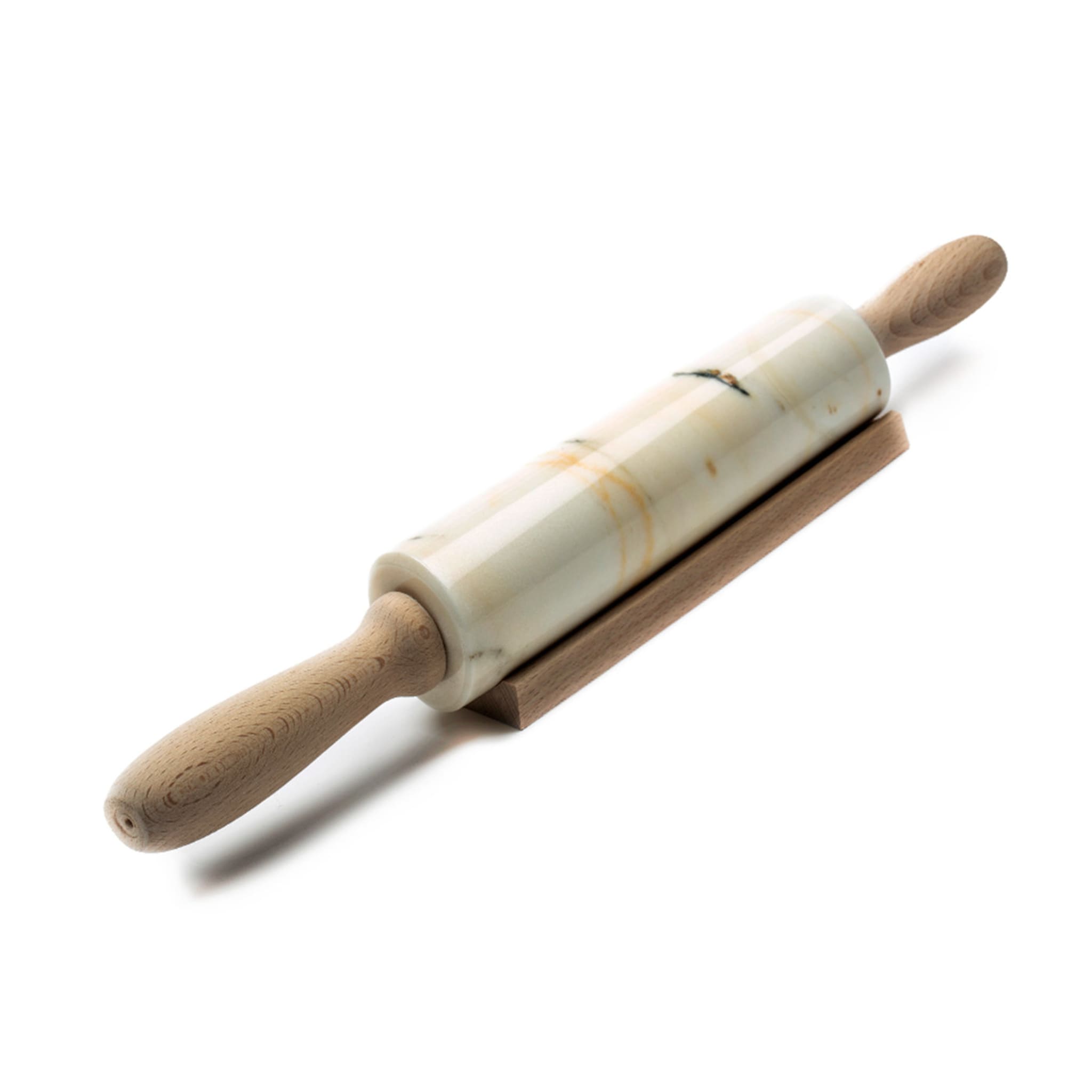 Paonazzo Marble Rolling Pin with Wooden Handle - Alternative view 1