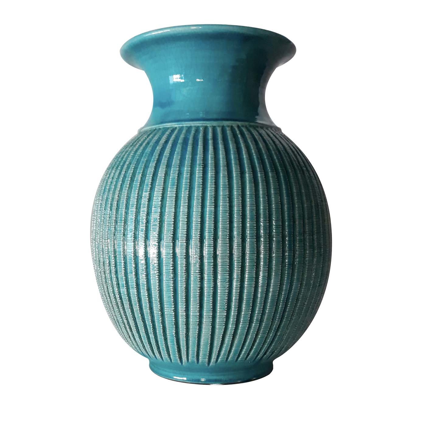 Turquoise Signa Umbrella-holder Vase - Ceramiche Ima