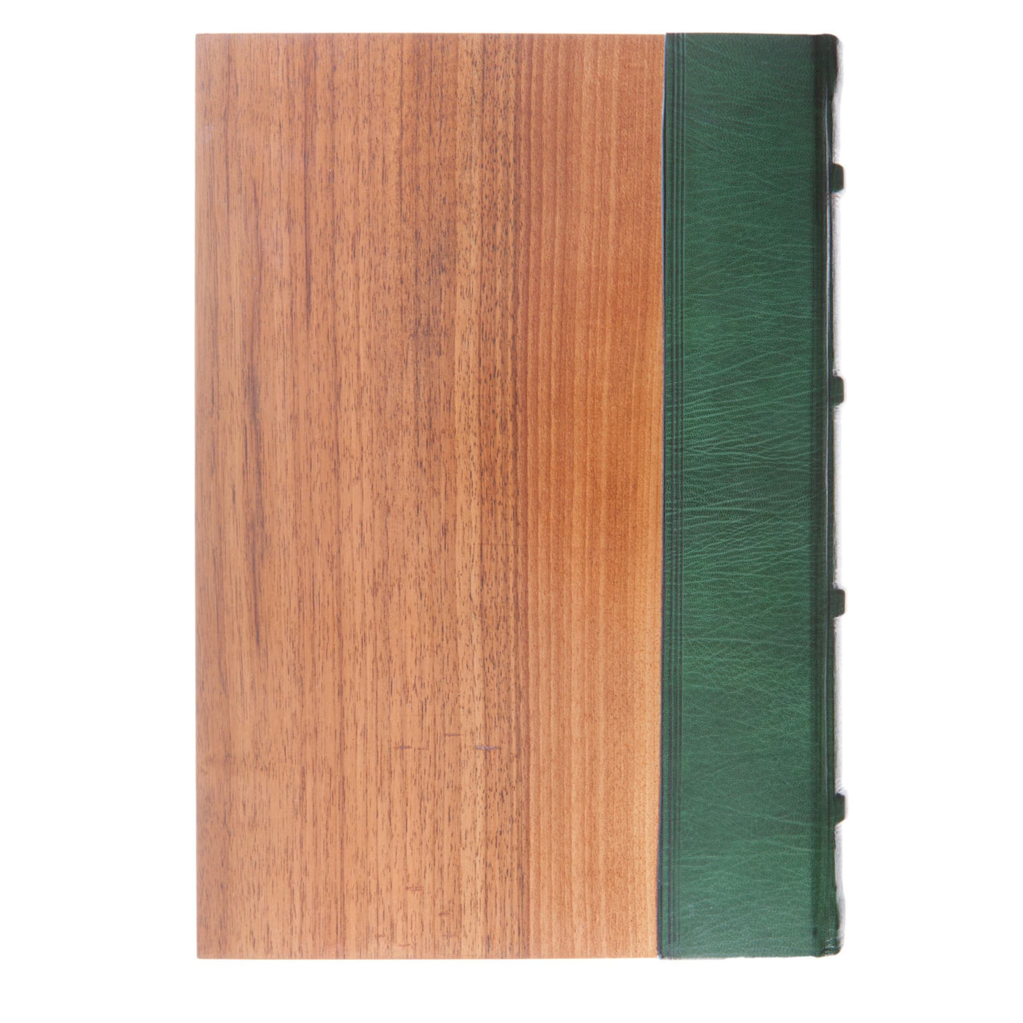 1600 Wood and Green Leather Book - Alternative view 2