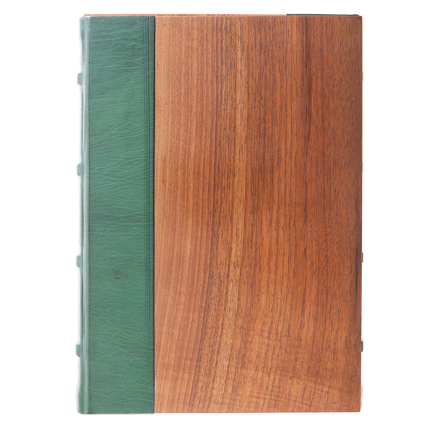 1600 Wood and Green Leather Book - Giannini