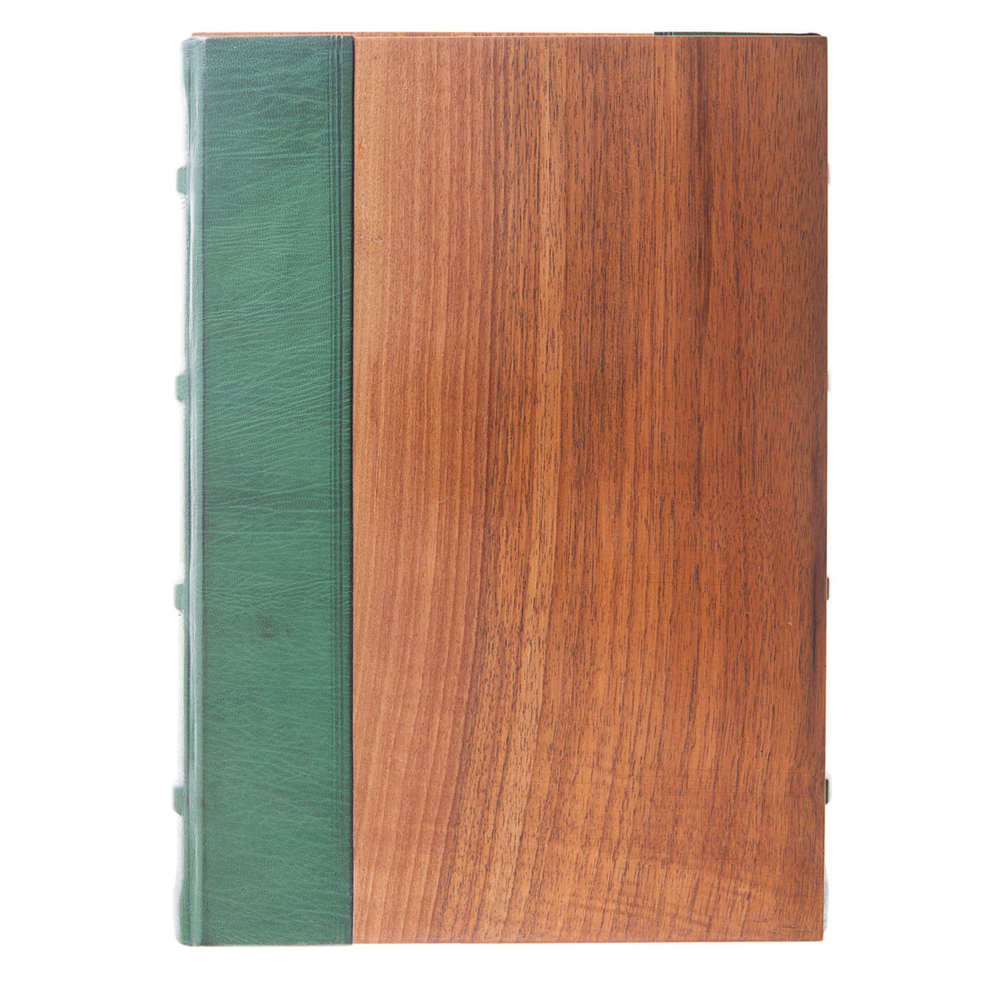 1600 Wood and Green Leather Book - Alternative view 3