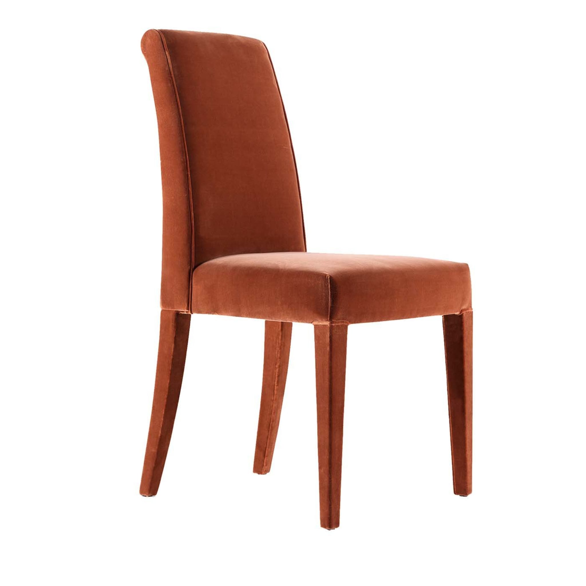 Zarafa Roter Stuhl mit gepolsterten Beinen - Hauptansicht