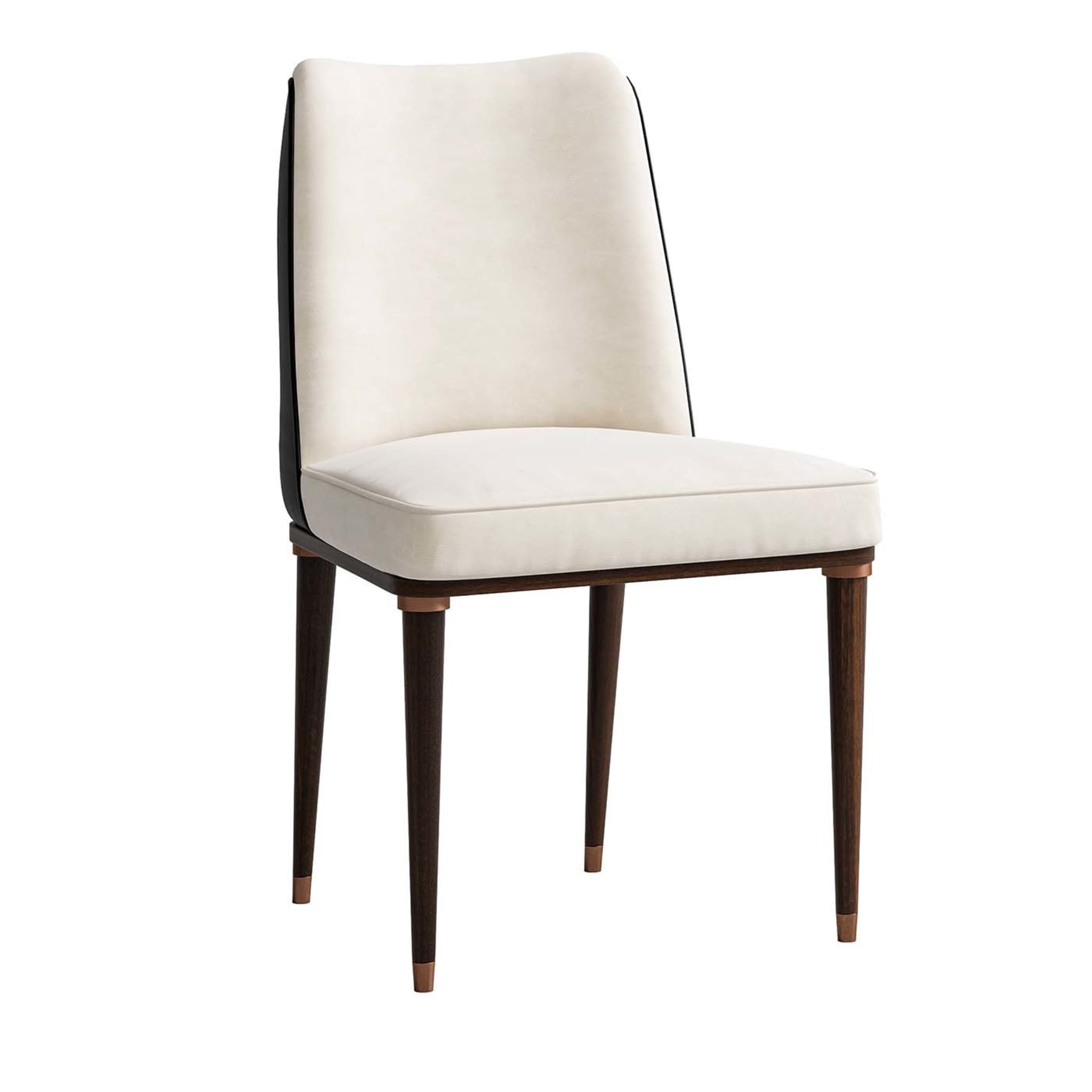 White Leather Dining Chair - Main view