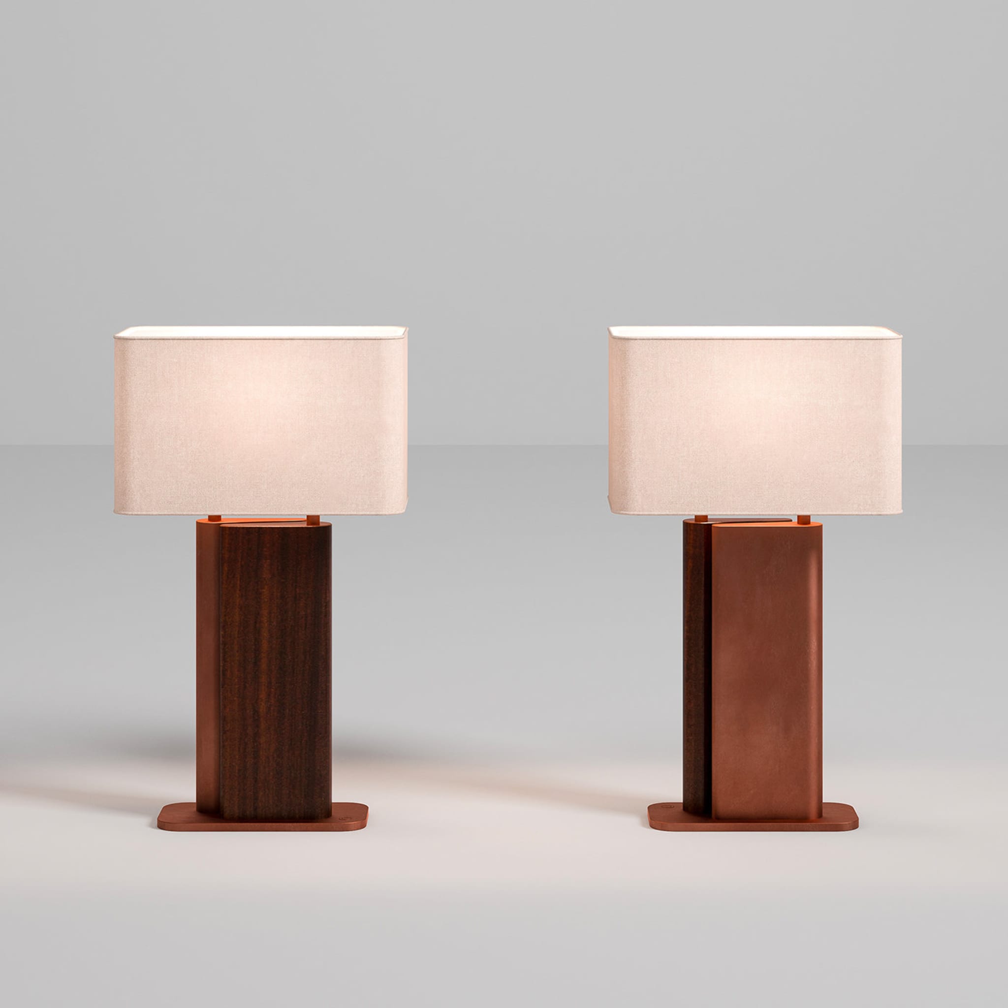 Wood and Metal Table Lamp - Alternative view 1