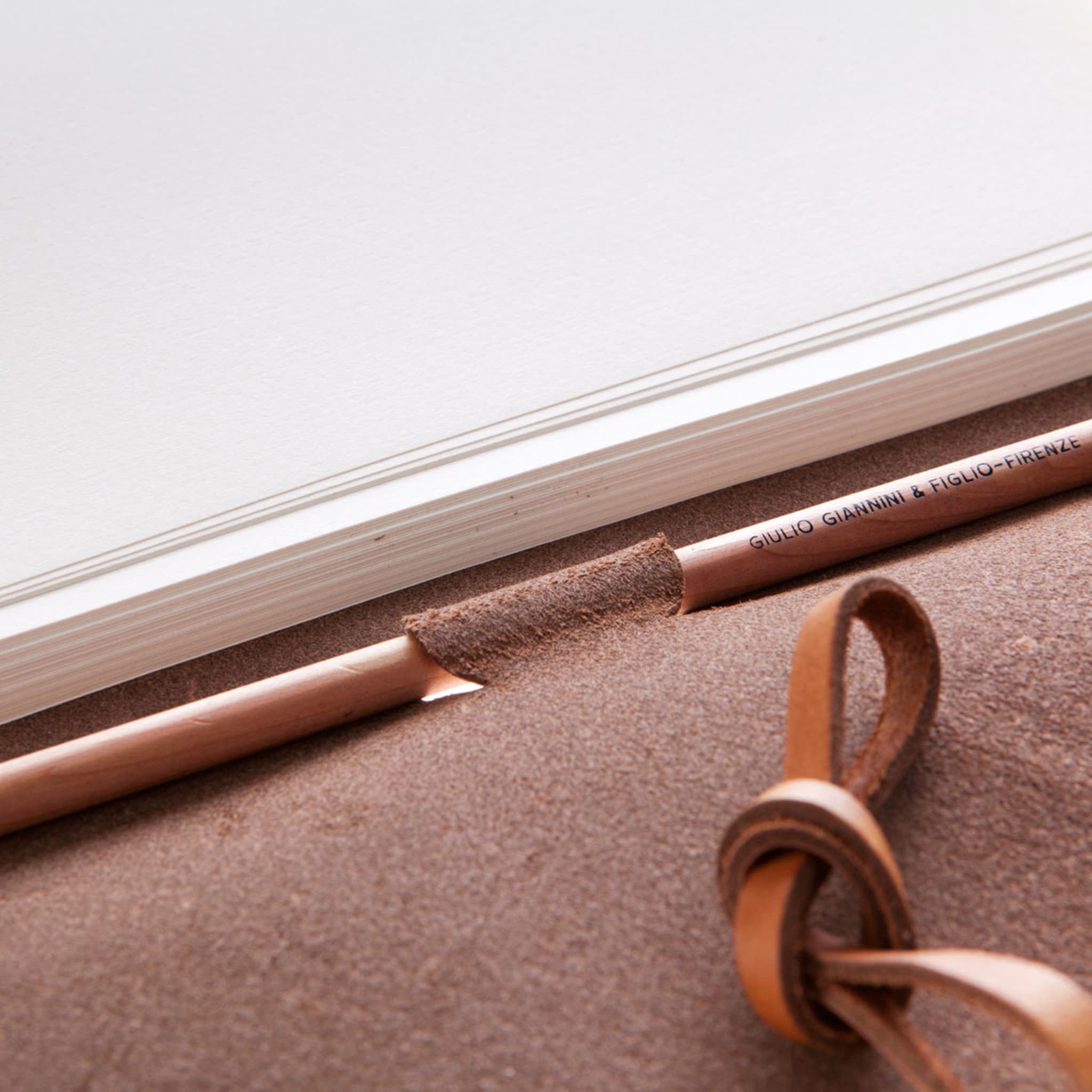 Lace Brown Leather Notebook - Alternative view 4