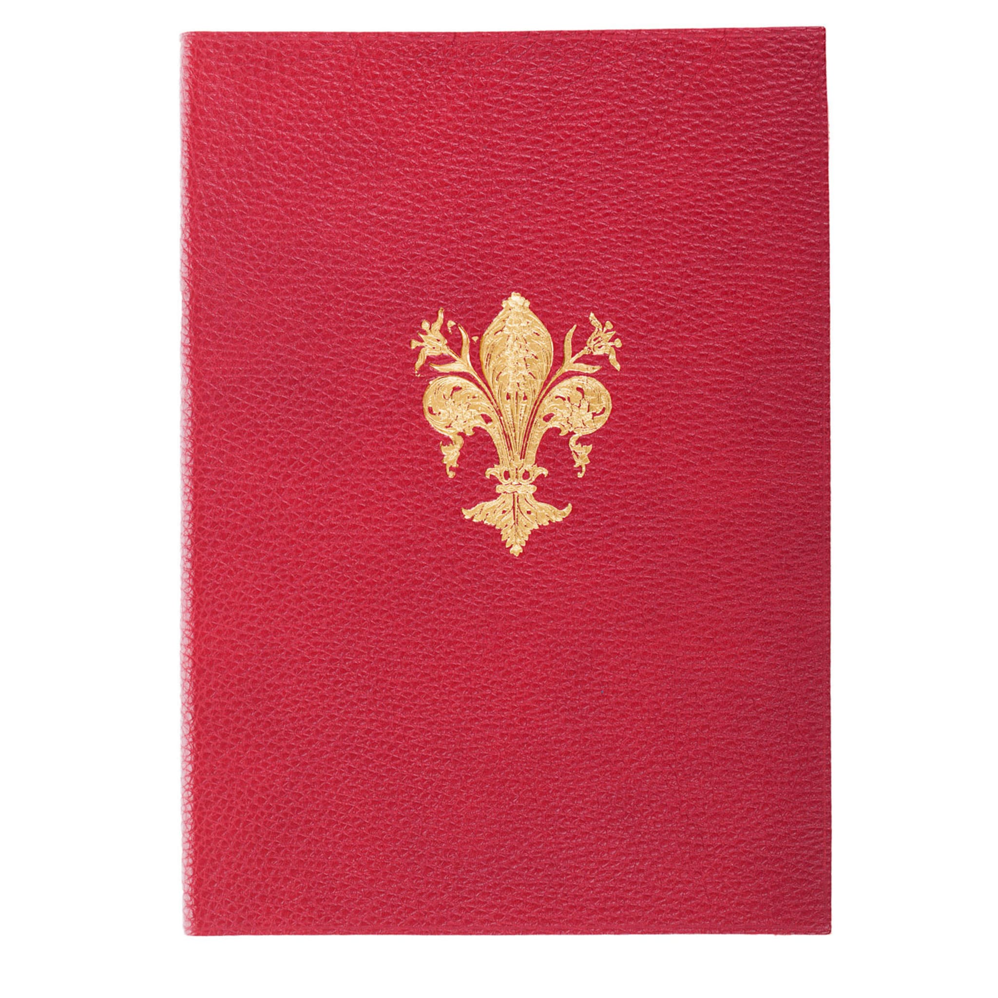 Gold Lily Red Leather Notebook - Alternative view 2