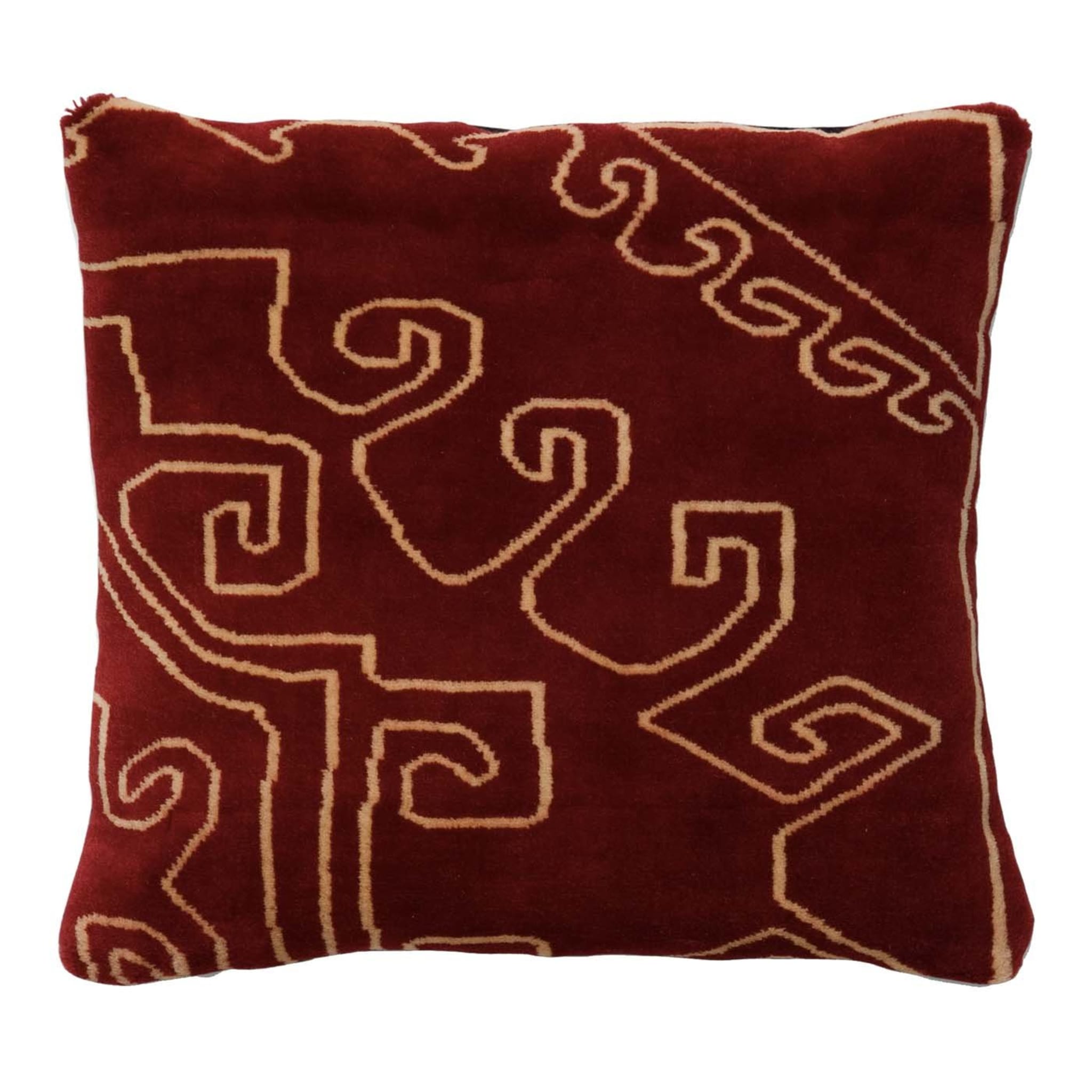 Maroon Mr. Nest Cushion Pakistan 1 by Paolo Cappello - Main view